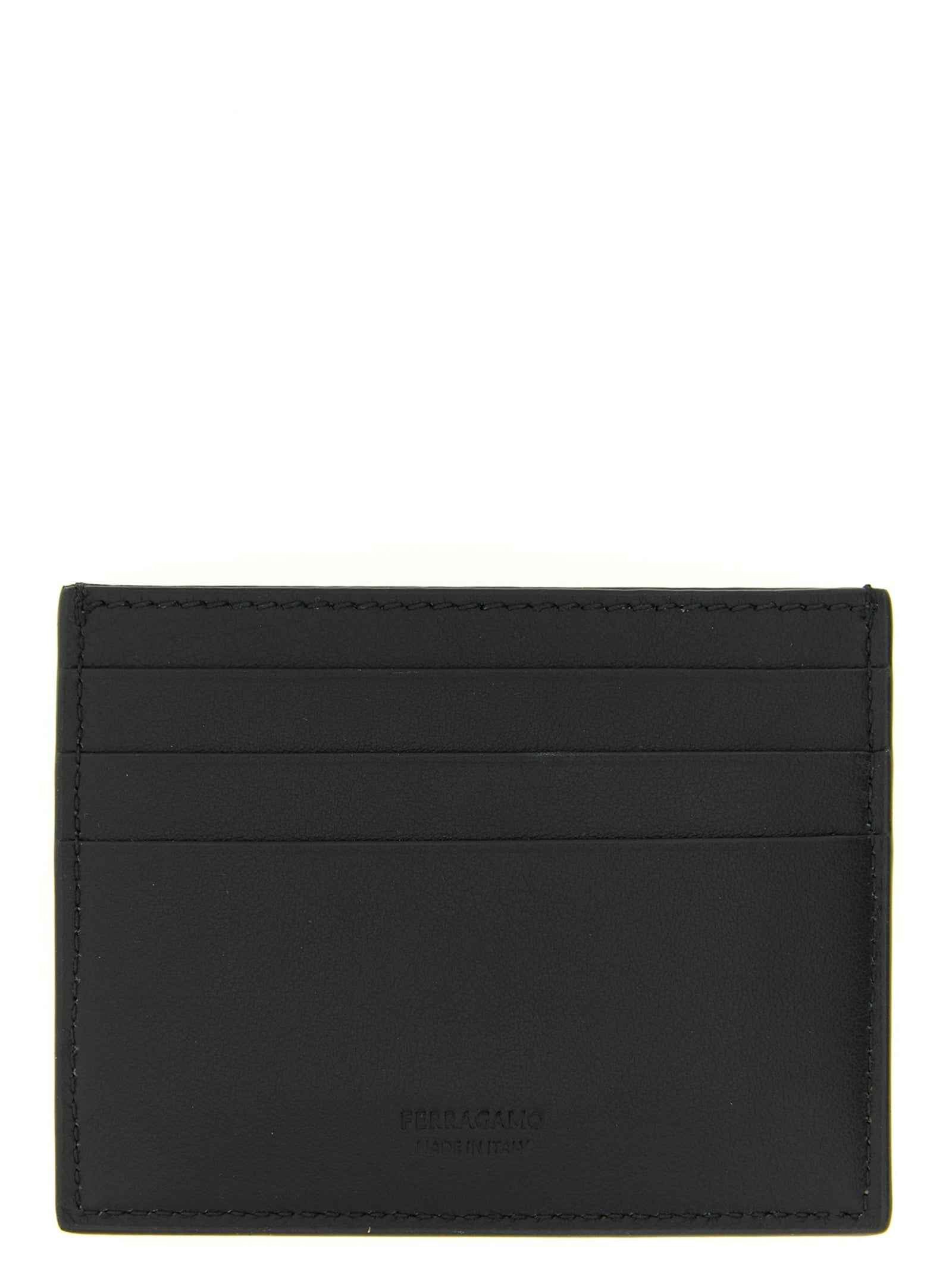 Ferragamo Black Calfskin Cardholder