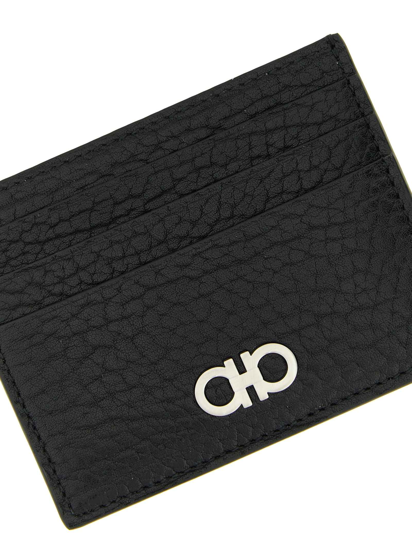 Ferragamo Black Calfskin Cardholder