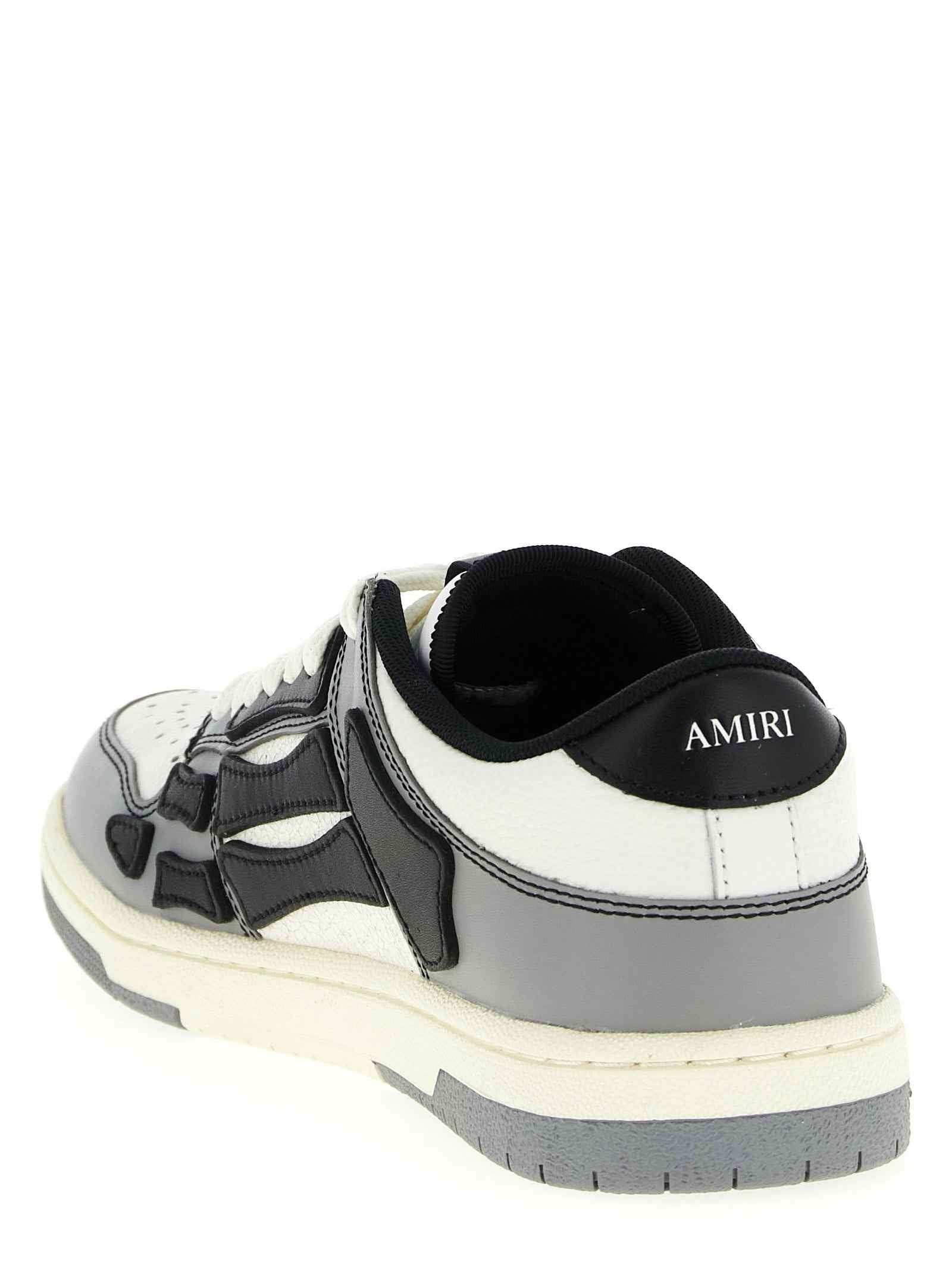 Amiri Gray Cowhide Low Top Sneakers