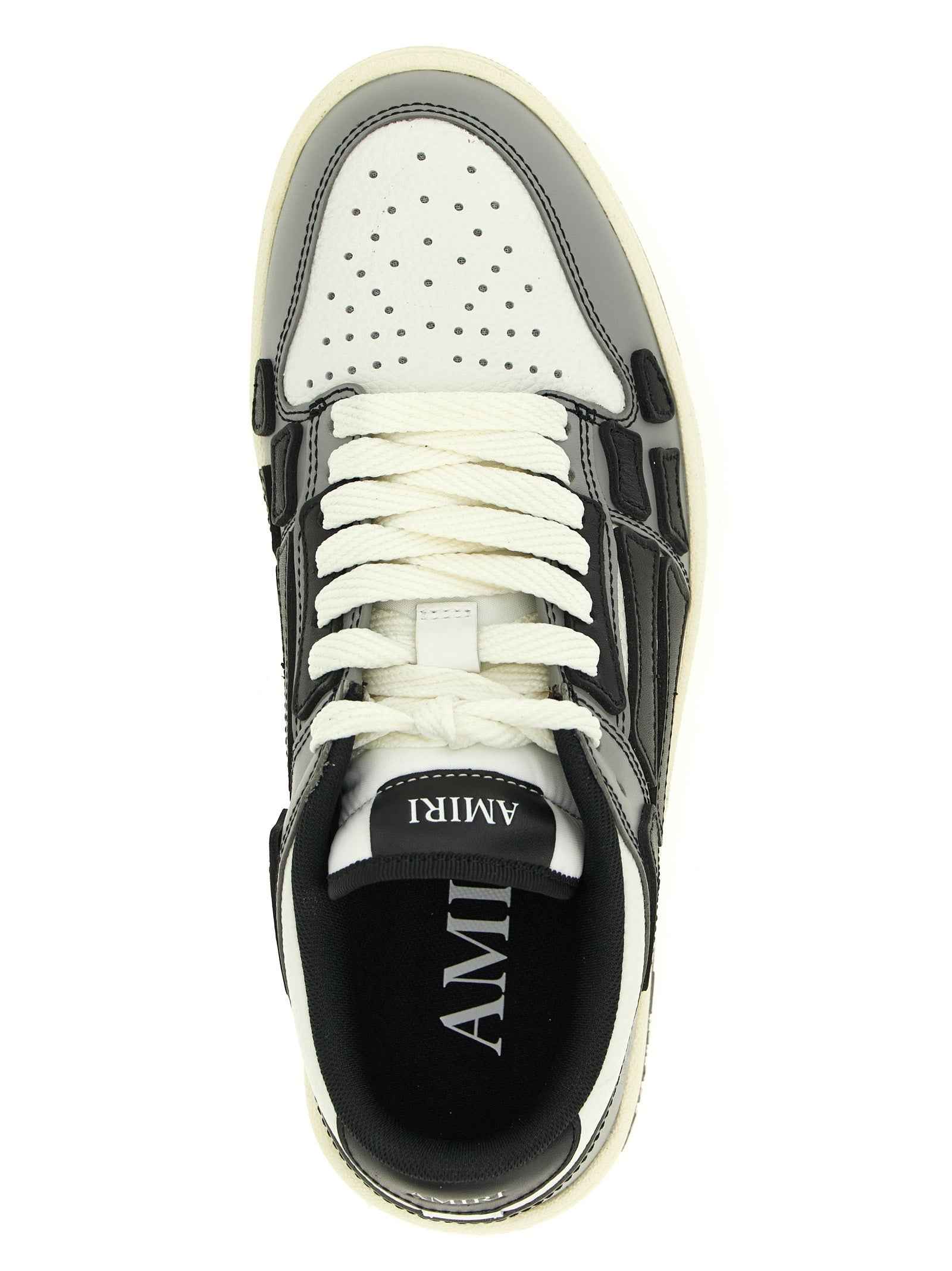 Amiri Gray Cowhide Low Top Sneakers