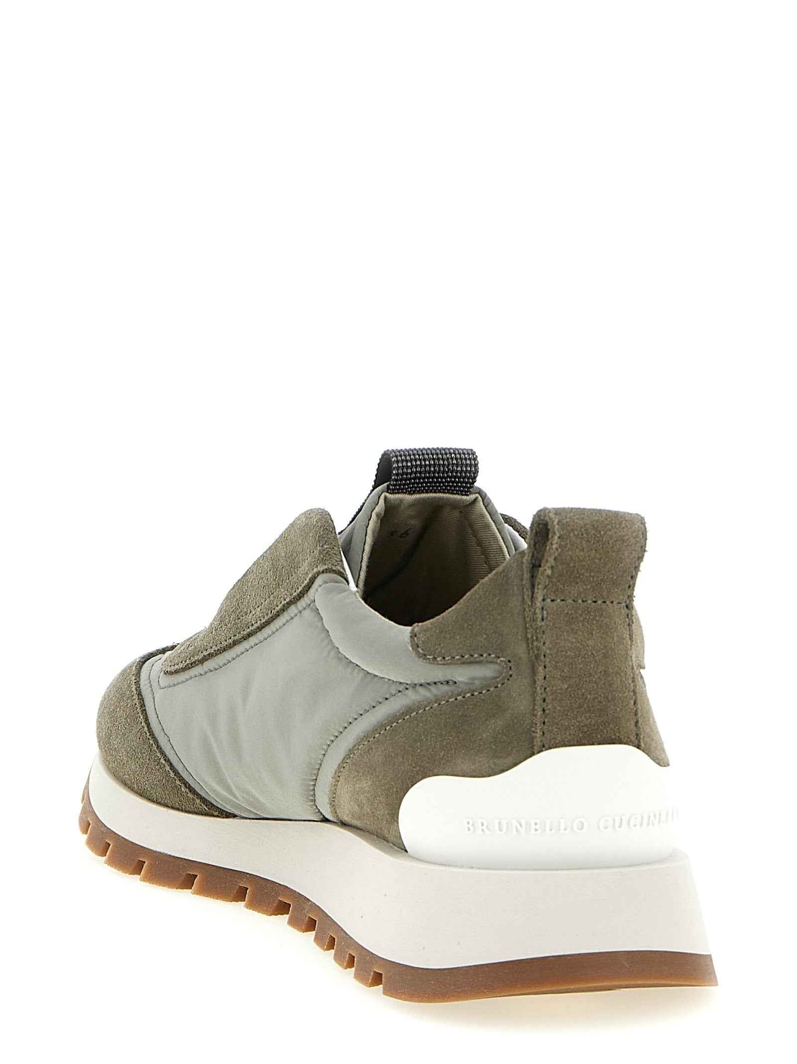 Brunello Cucinelli Bicolor Polyester Athletic Sneakers