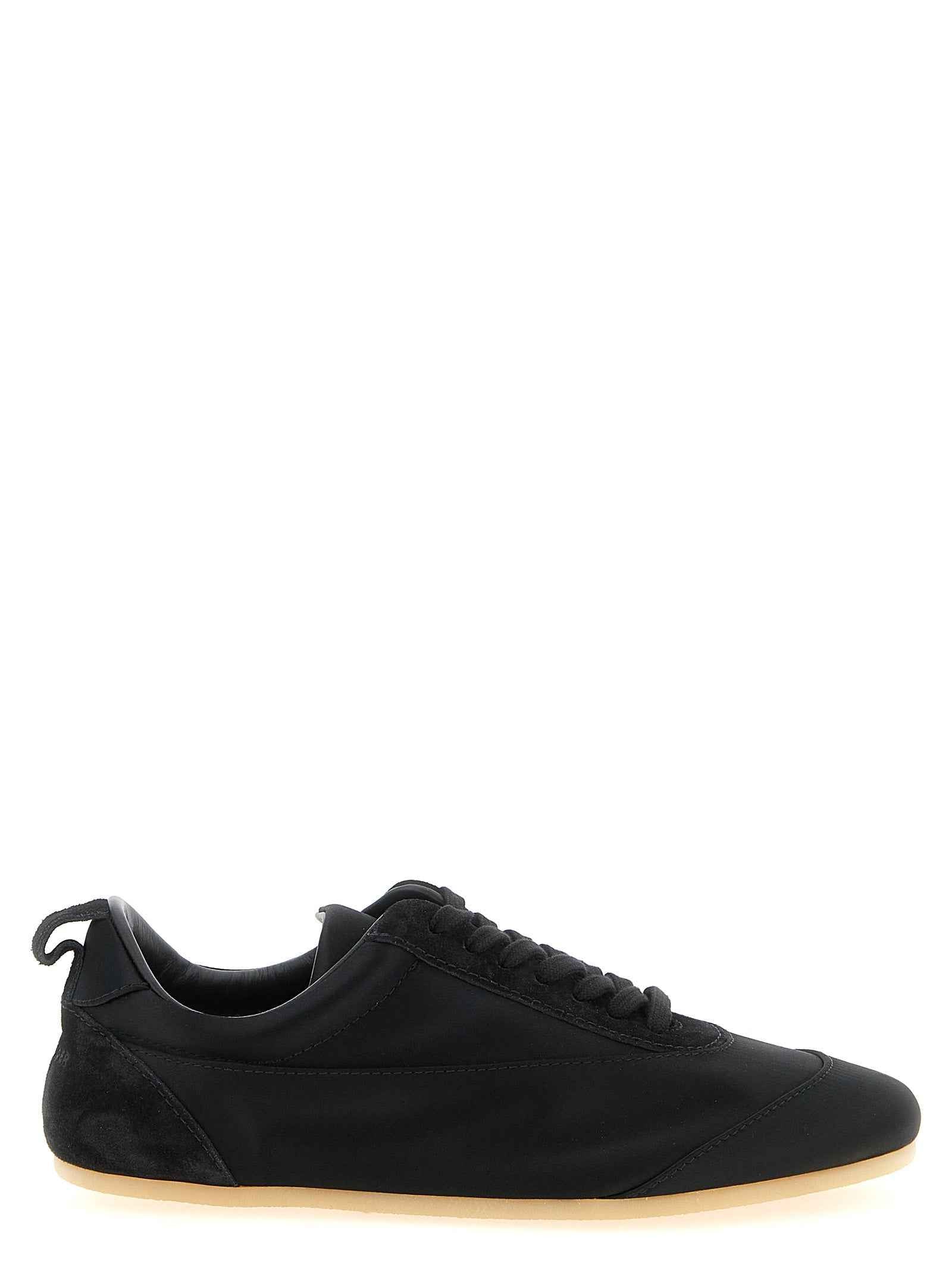 Jil Sander Black Cotton Low Top Sneakers