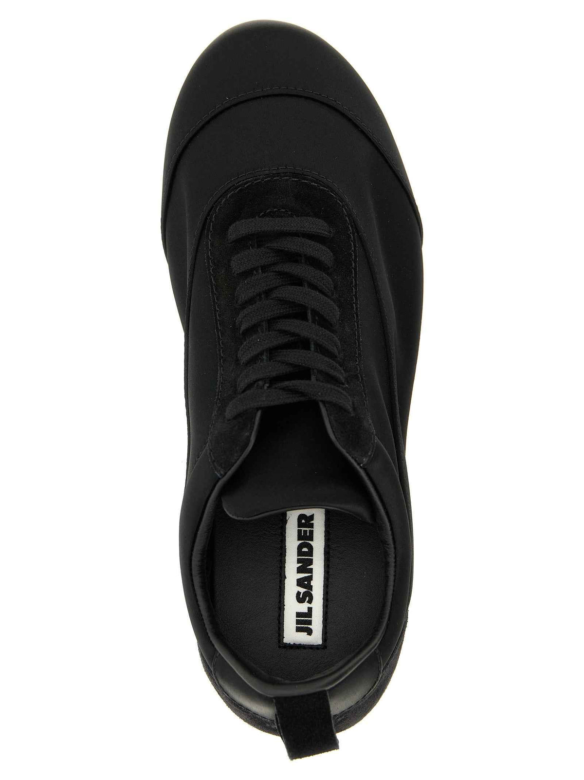 Jil Sander Black Cotton Low Top Sneakers