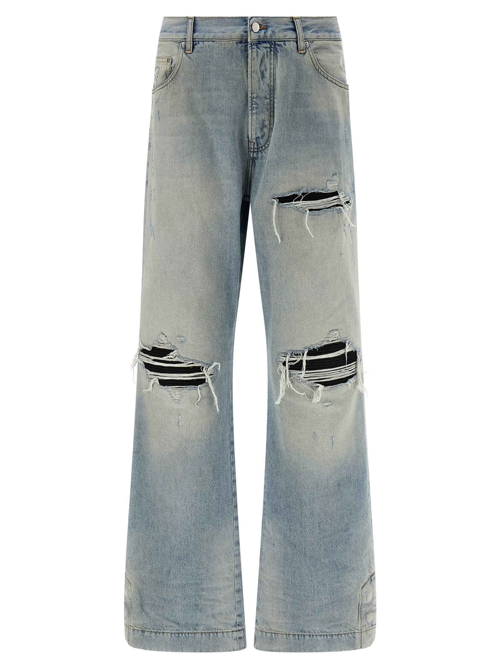 Amiri Blue Cotton Flared Jeans