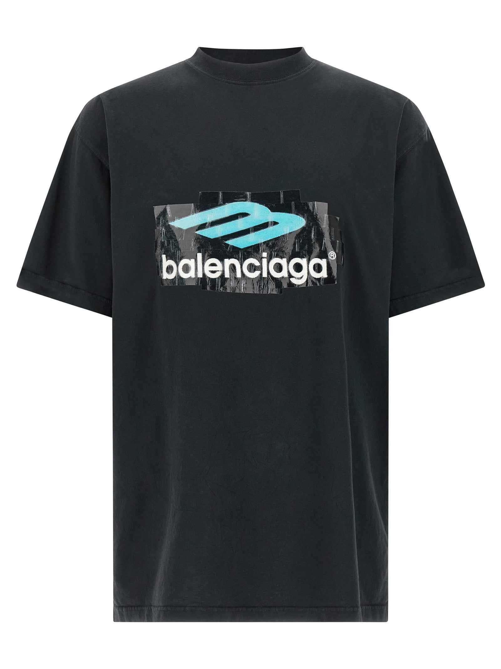 Balenciaga Black Cotton T-Shirt