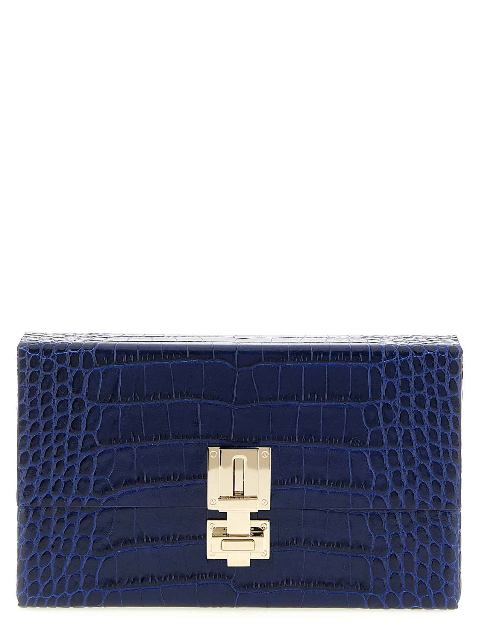 Tom Ford Blue Calfskin Clutch Bag