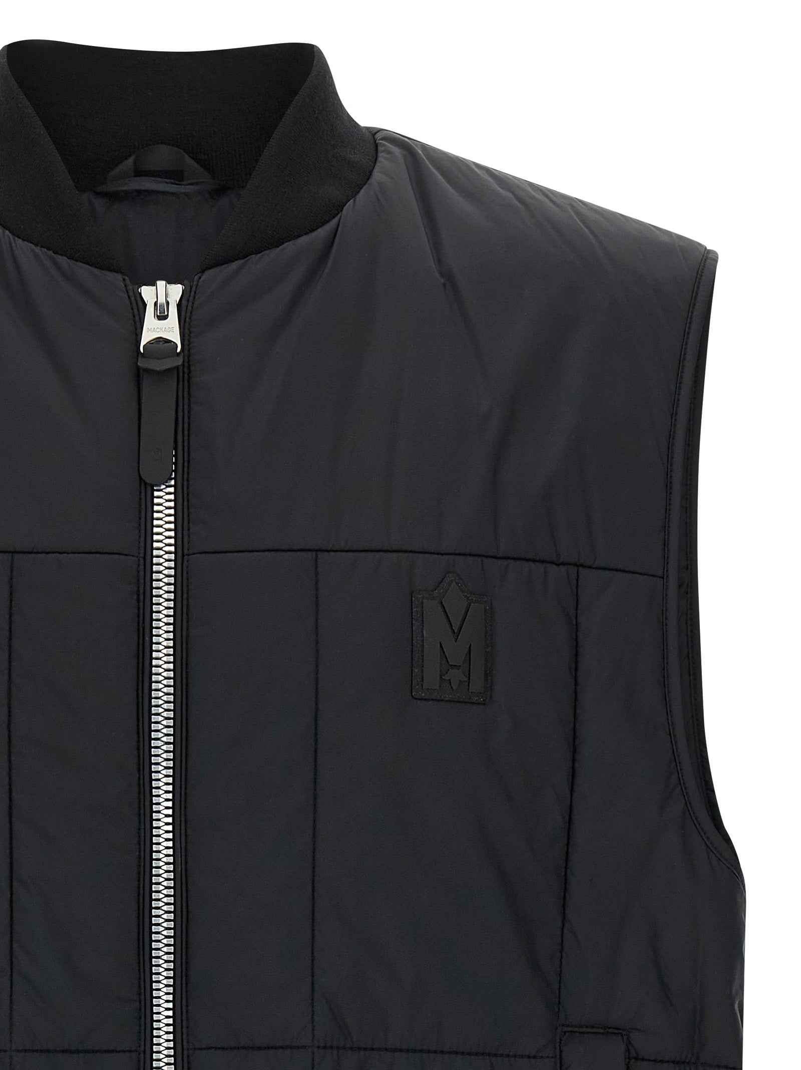 Mackage Black Nylon Sleeveless Jacket