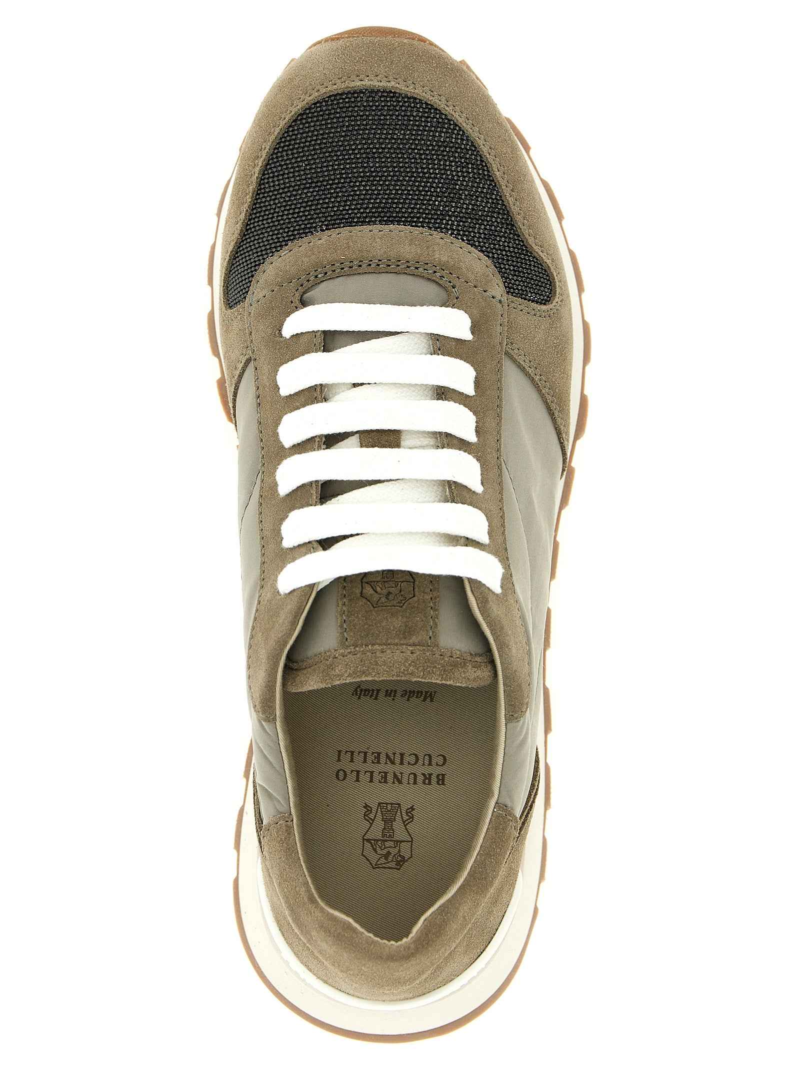 Brunello Cucinelli Bicolor Polyester Athletic Sneakers