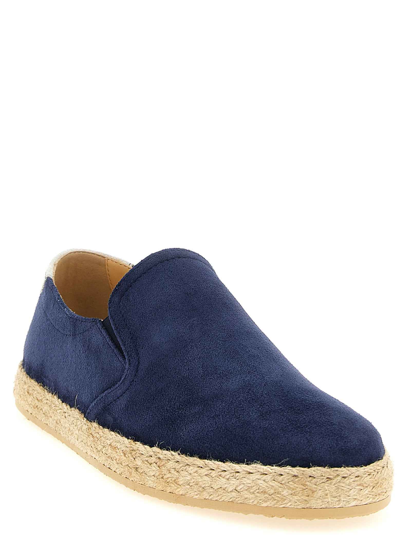 Brunello Cucinelli Blue Calfskin Espadrilles