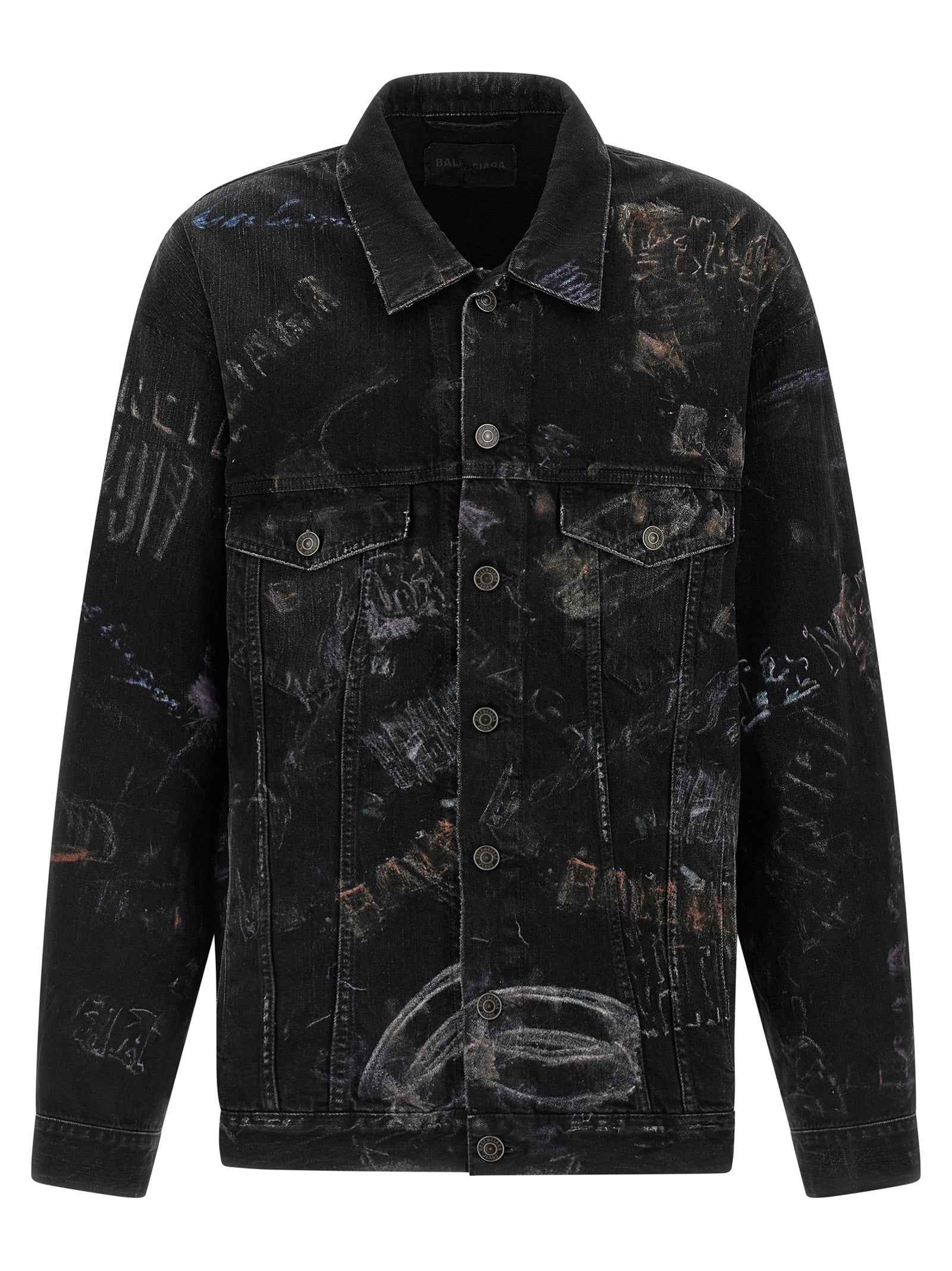 Balenciaga Black Cotton Denim Jacket