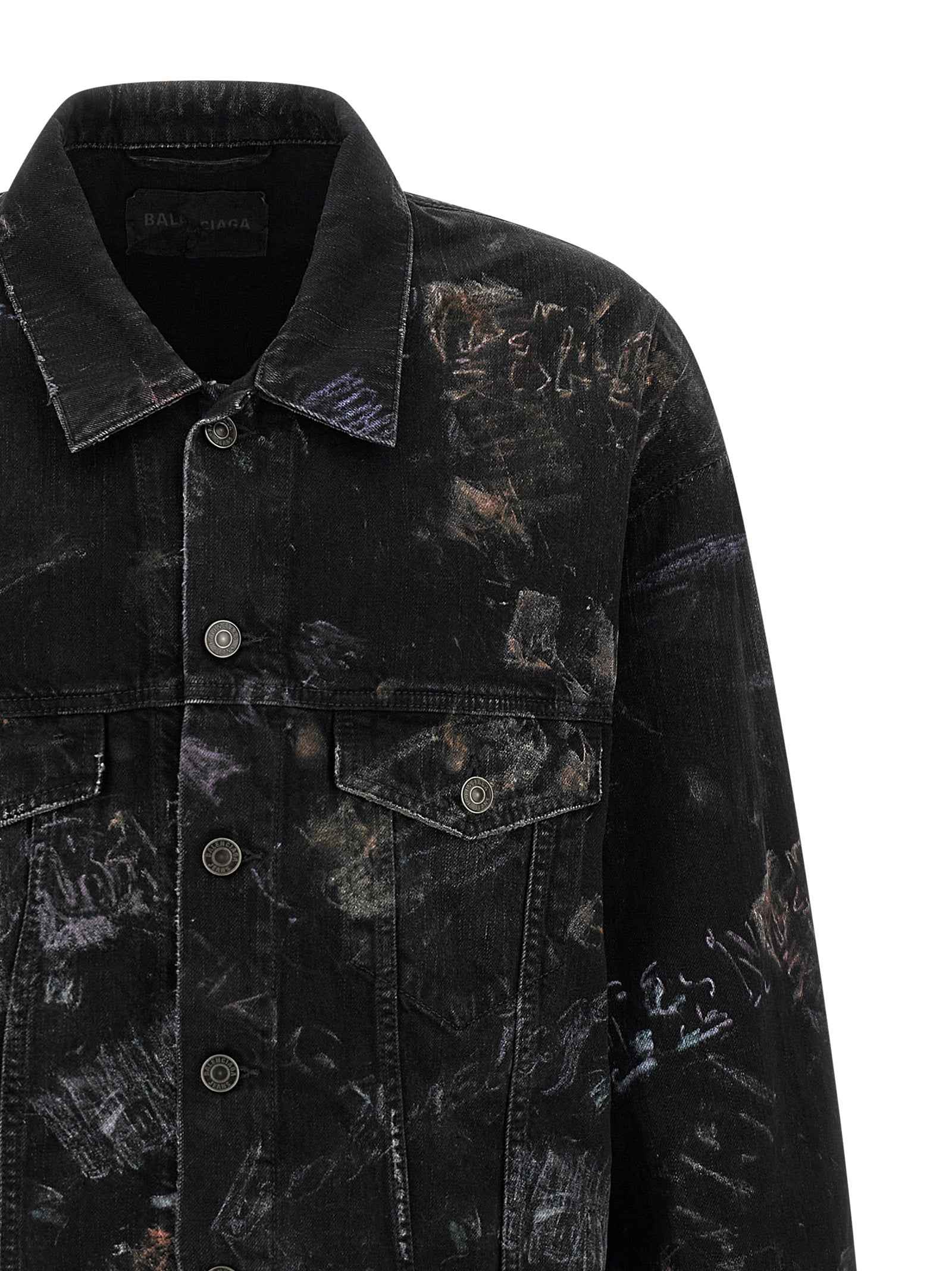 Balenciaga Black Cotton Denim Jacket