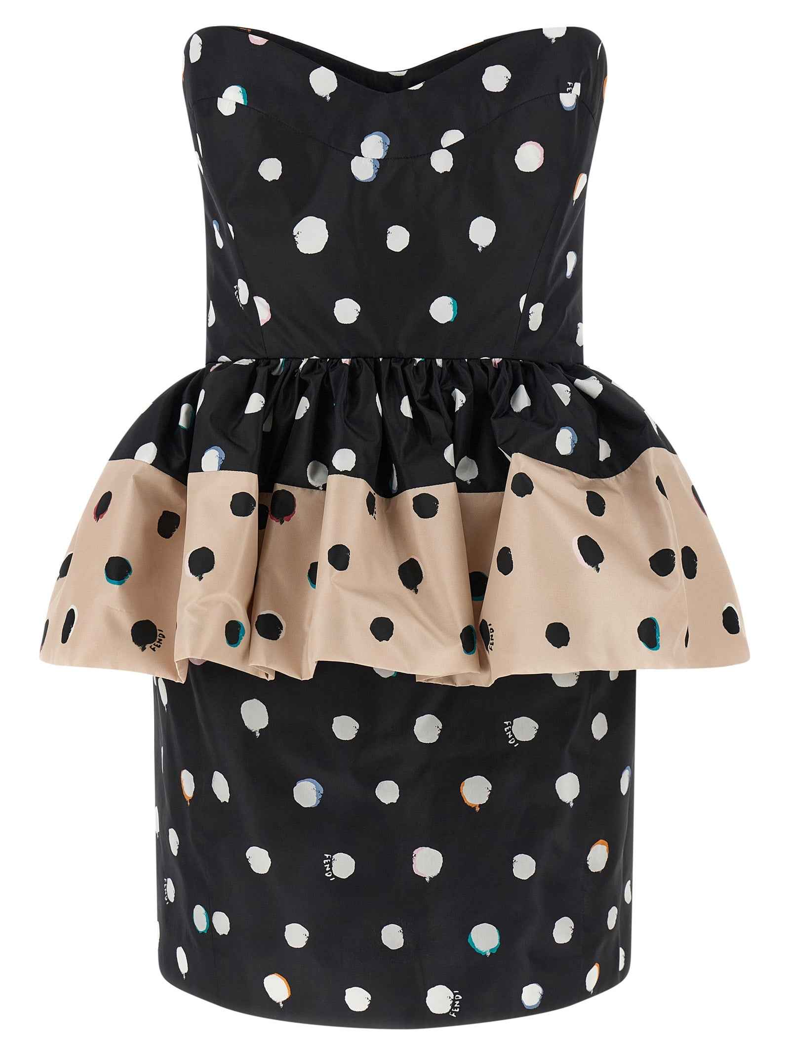 Fendi Black Silk Short Dress