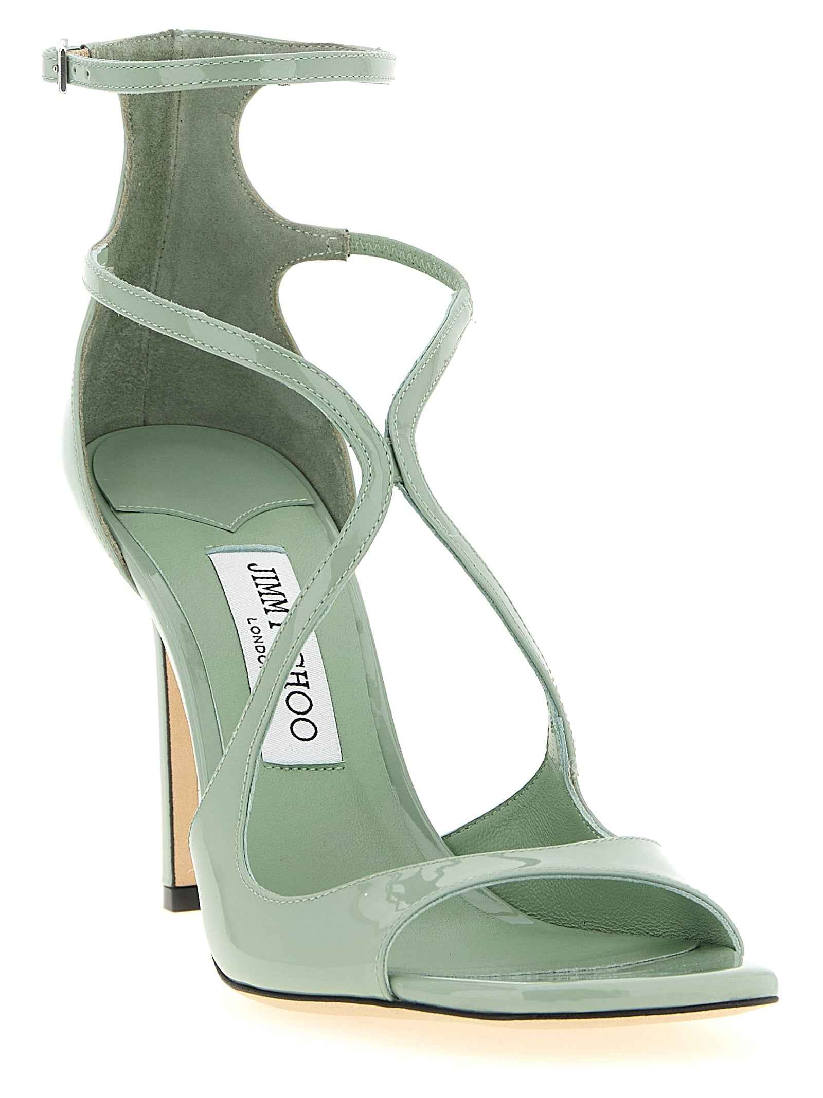 Jimmy Choo Bicolor Leather Stiletto Heel Sandals
