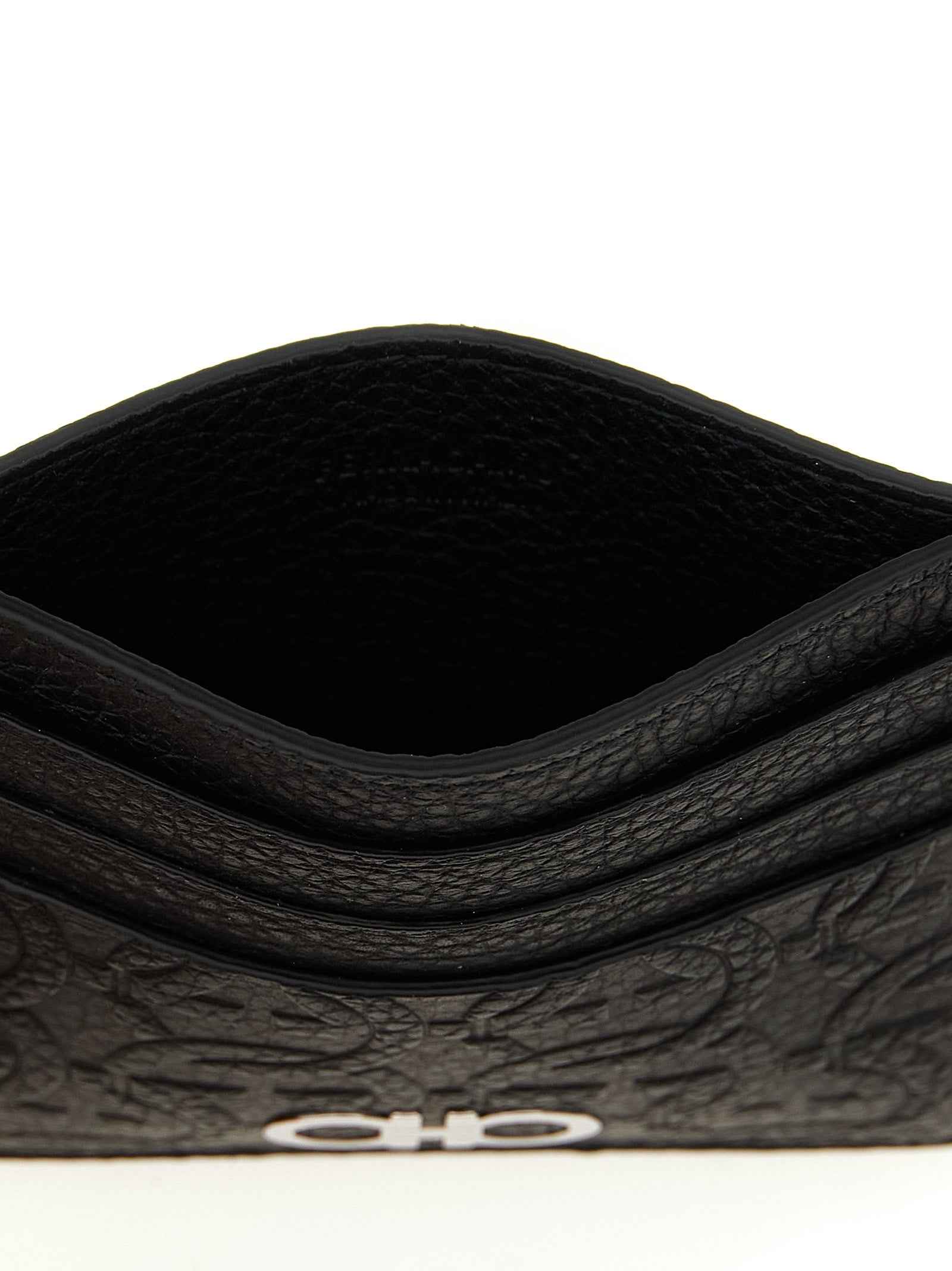 Ferragamo Black Calfskin Cardholder