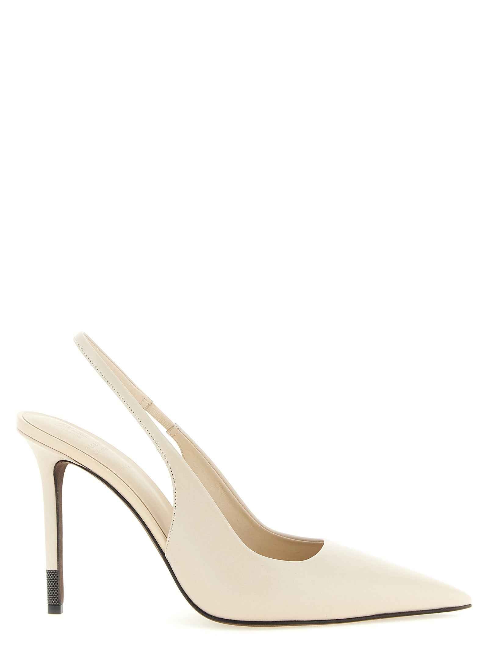 Brunello Cucinelli White Leather High Heel Pumps