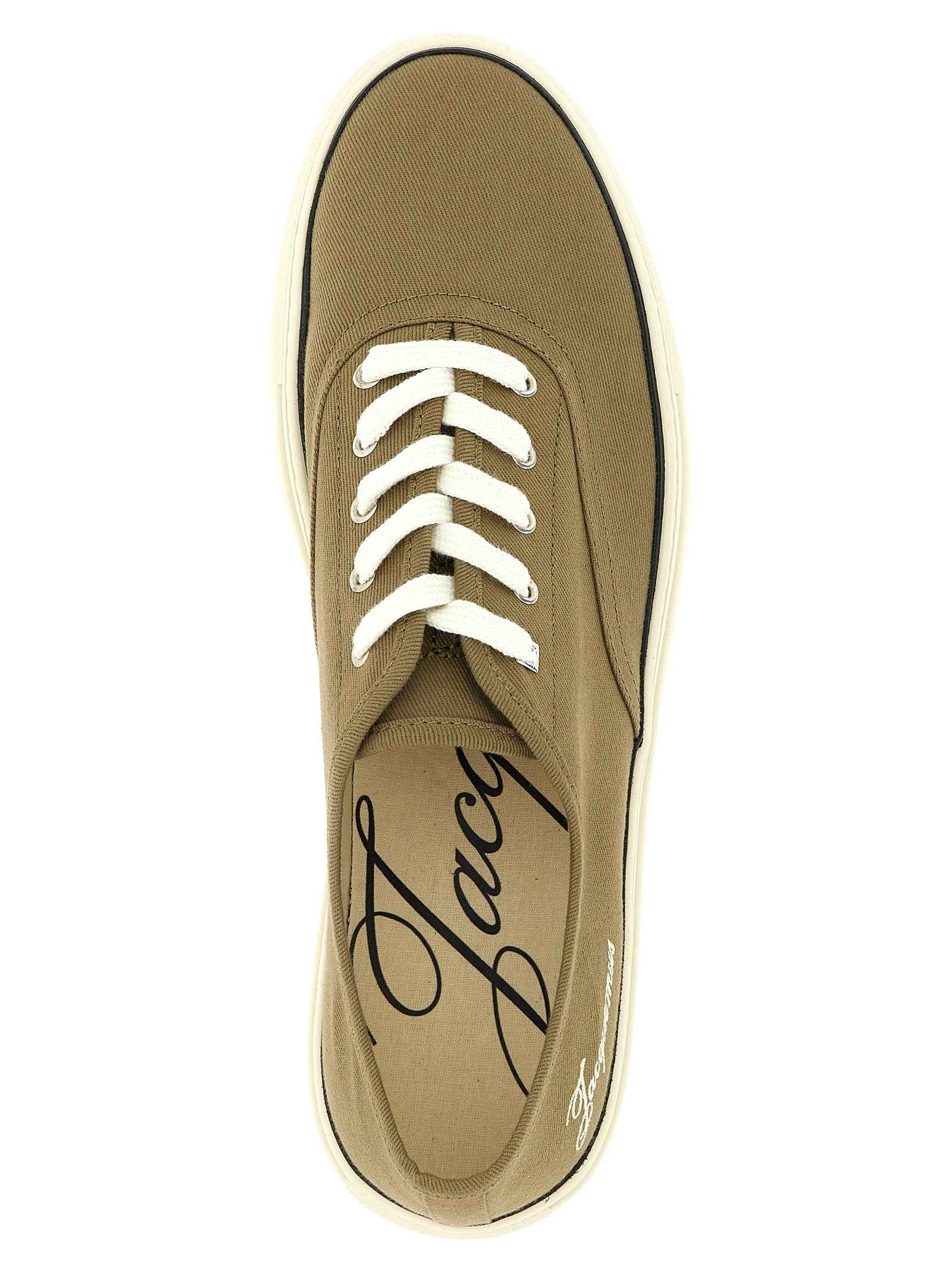 Jacquemus Bicolor Cotton Low Top Sneakers