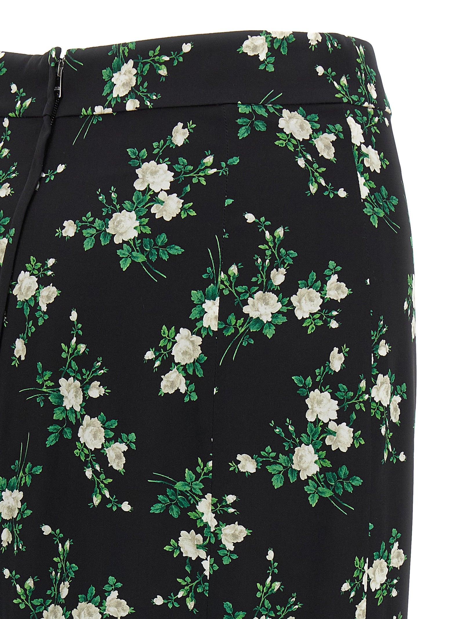 Dolce & Gabbana Black Silk Midi Skirt