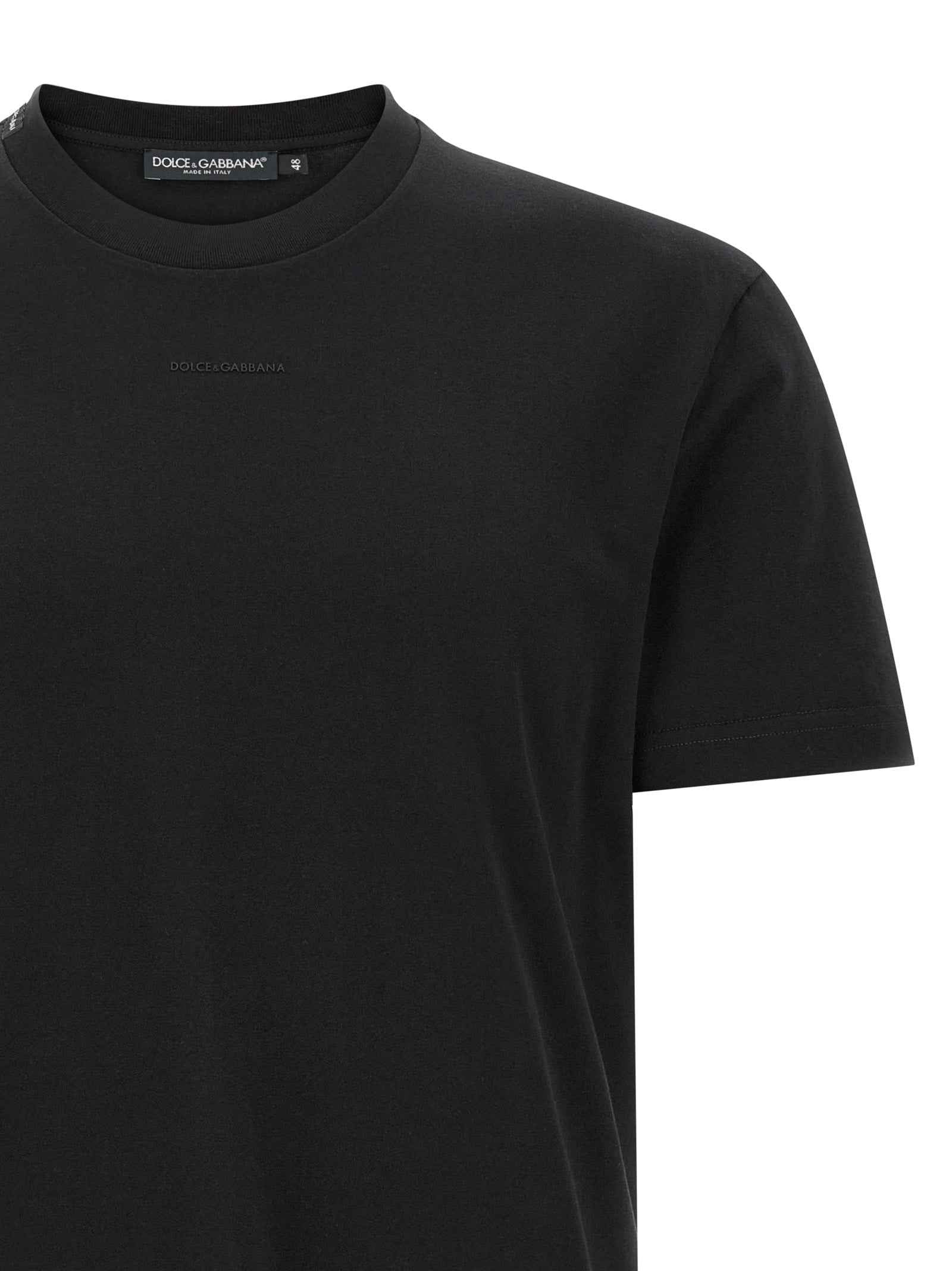 Dolce & Gabbana Black Cotton T-Shirt