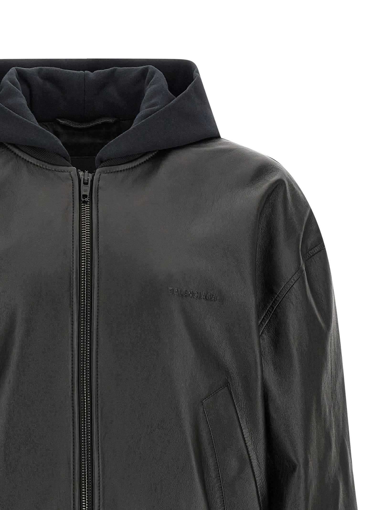 Balenciaga Black Lamb Leather Leather Jacket