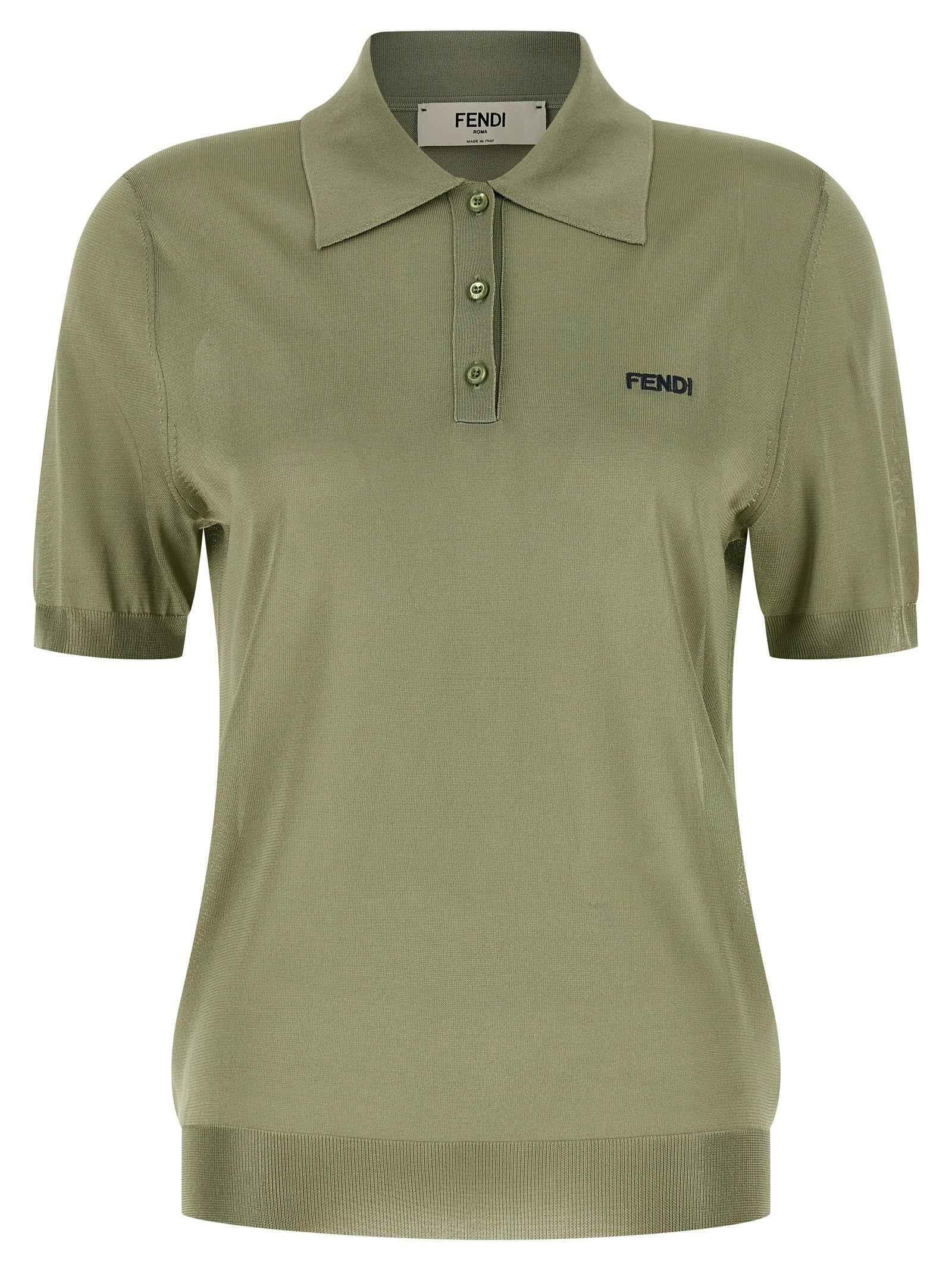 Fendi Bicolor Viscose Polo Shirt