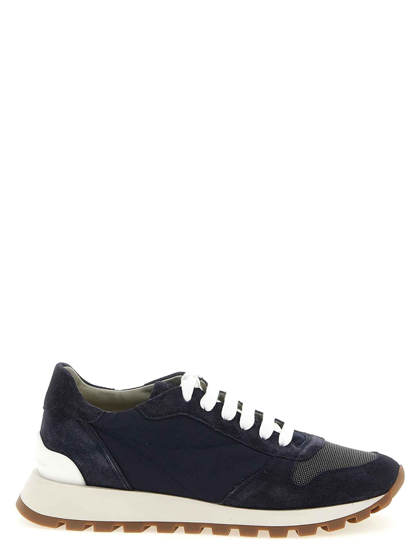 Brunello Cucinelli Blue Polyester Athletic Sneakers