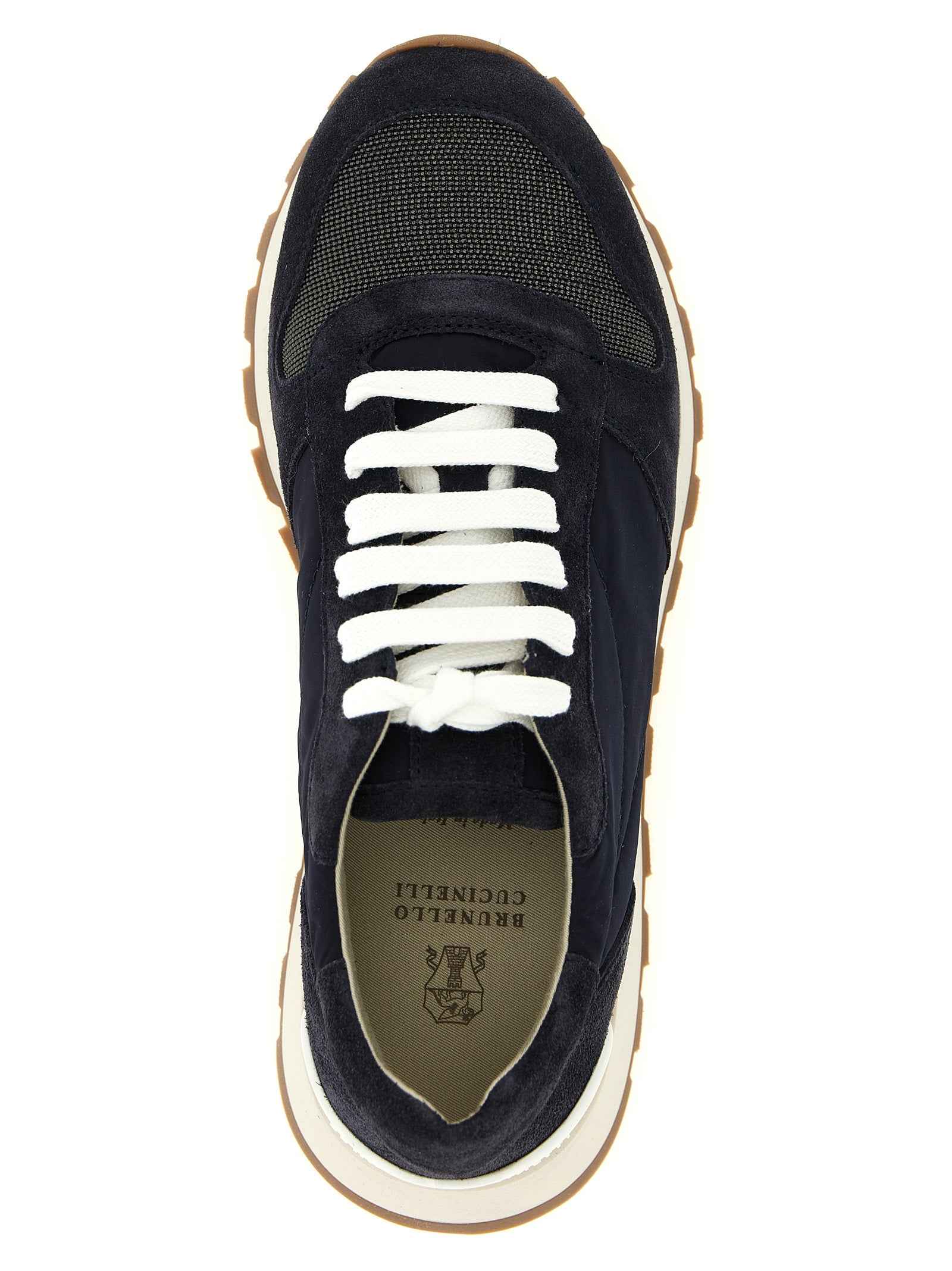 Brunello Cucinelli Blue Polyester Athletic Sneakers