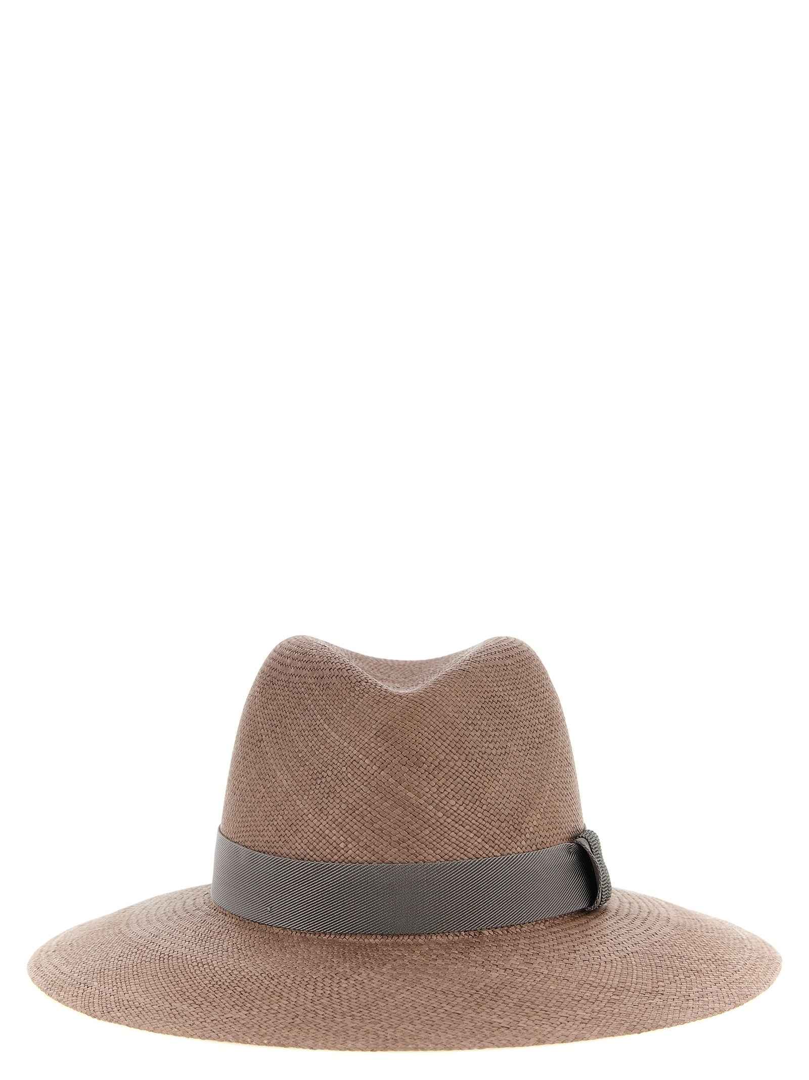 Brunello Cucinelli Brown Hemp Fedora