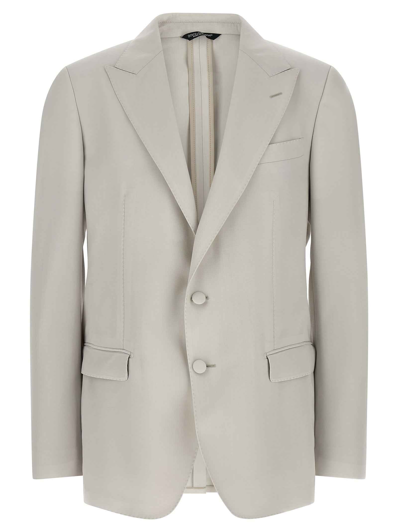 Dolce & Gabbana Gray Virgin Wool Blazer