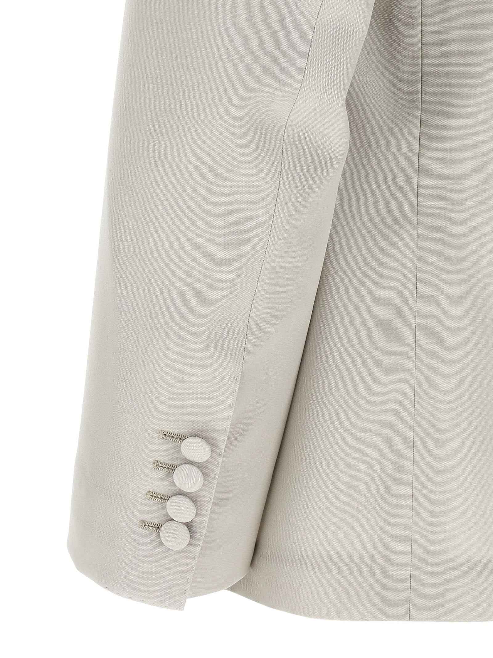 Dolce & Gabbana Gray Virgin Wool Blazer