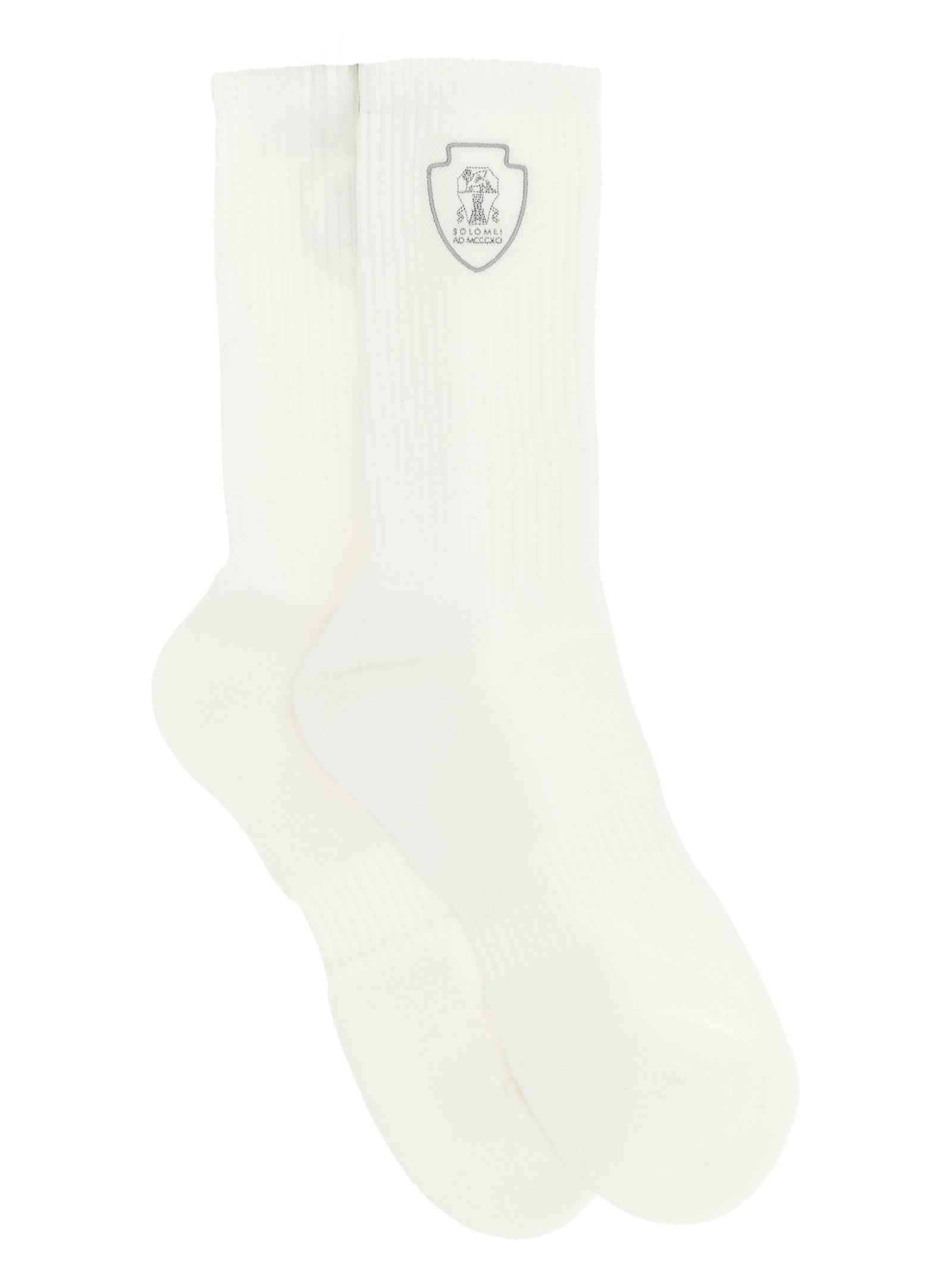 Brunello Cucinelli White Cotton Socks