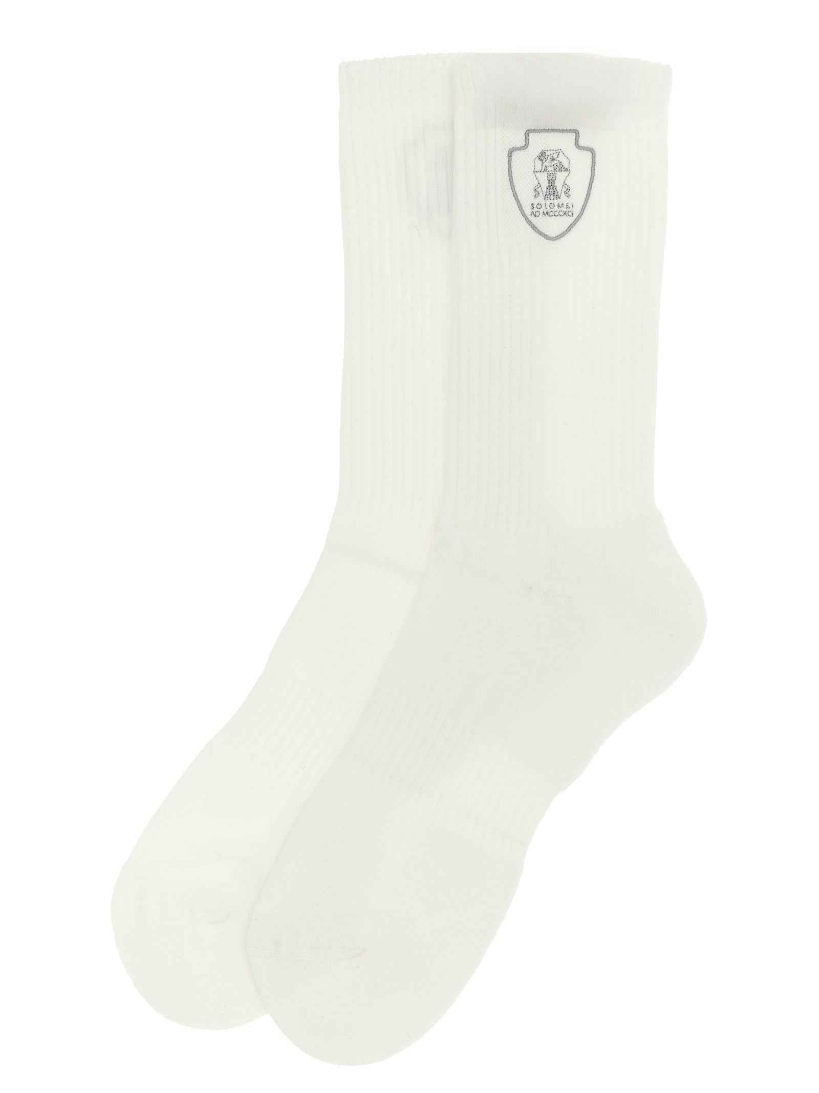 Brunello Cucinelli White Cotton Socks