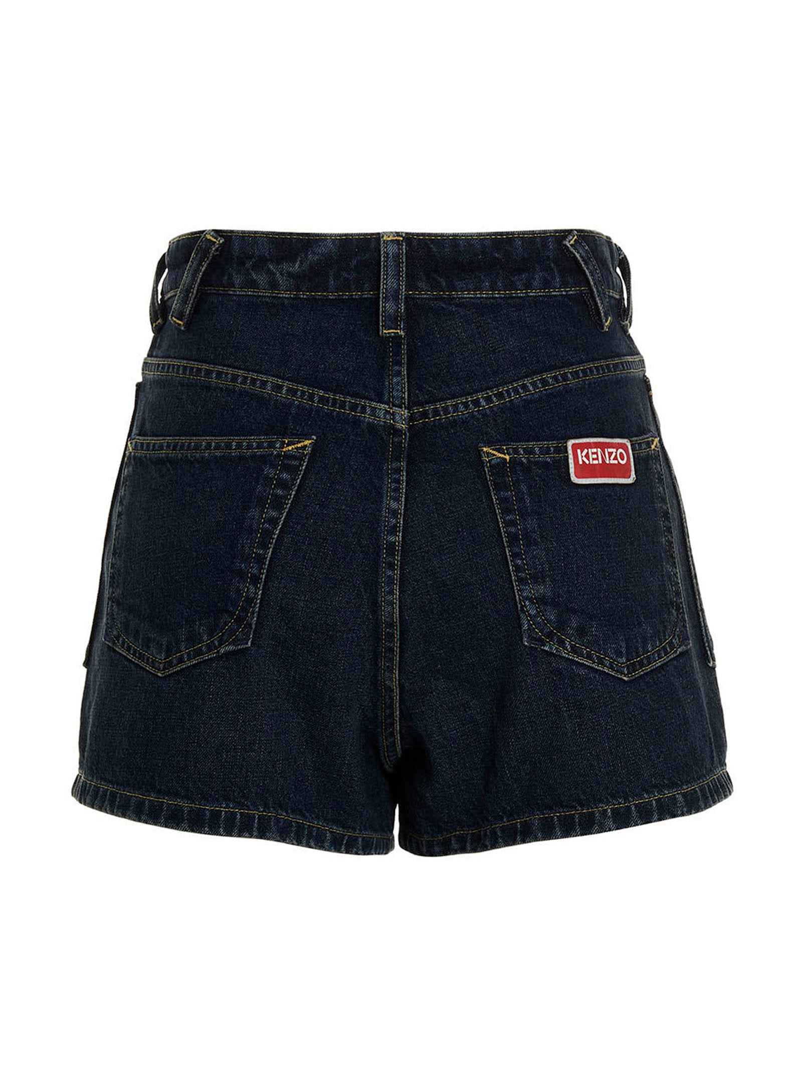 Kenzo Blue Cotton Bermuda Shorts