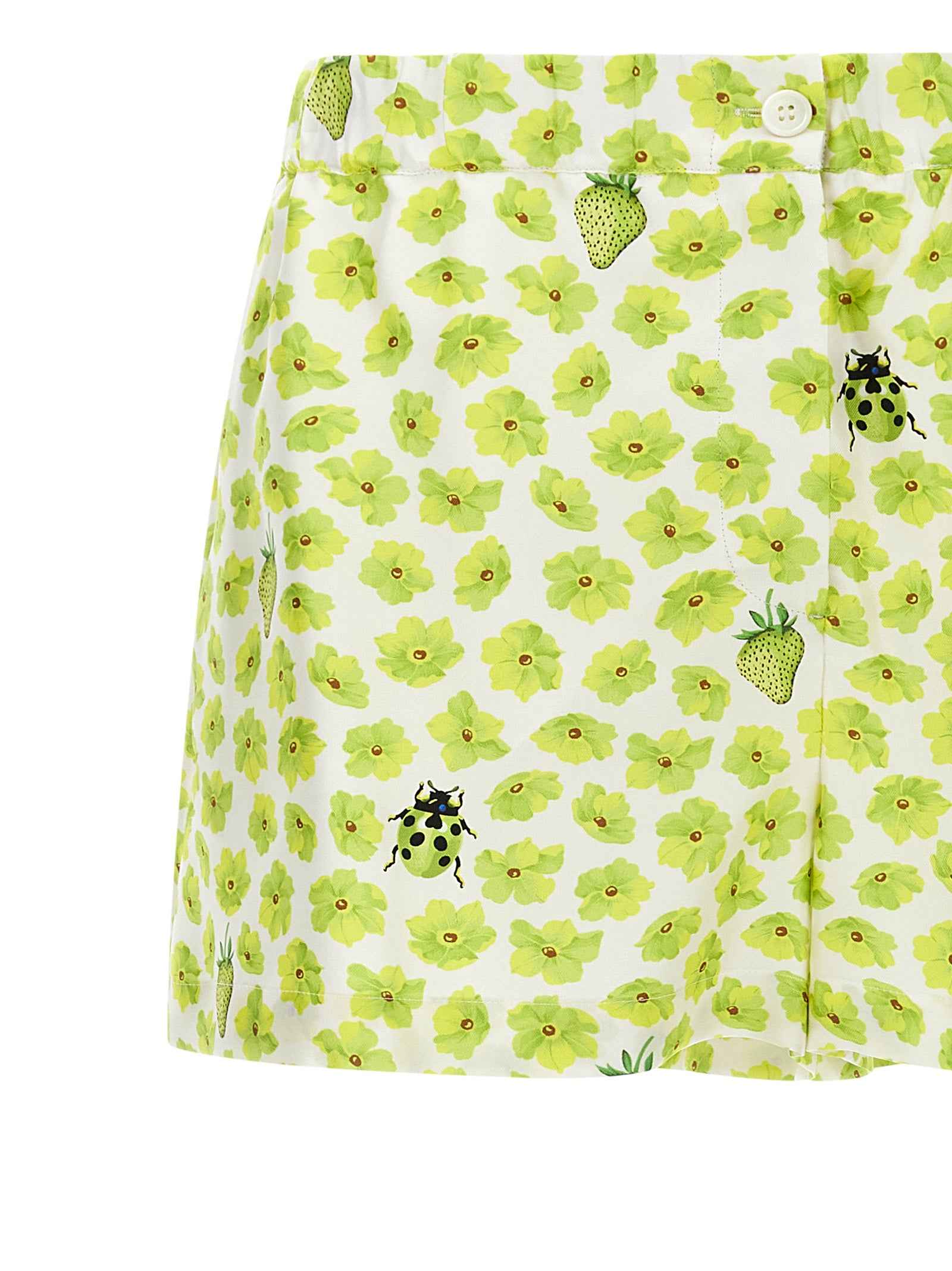 Versace Multicolor Silk Bermuda Shorts