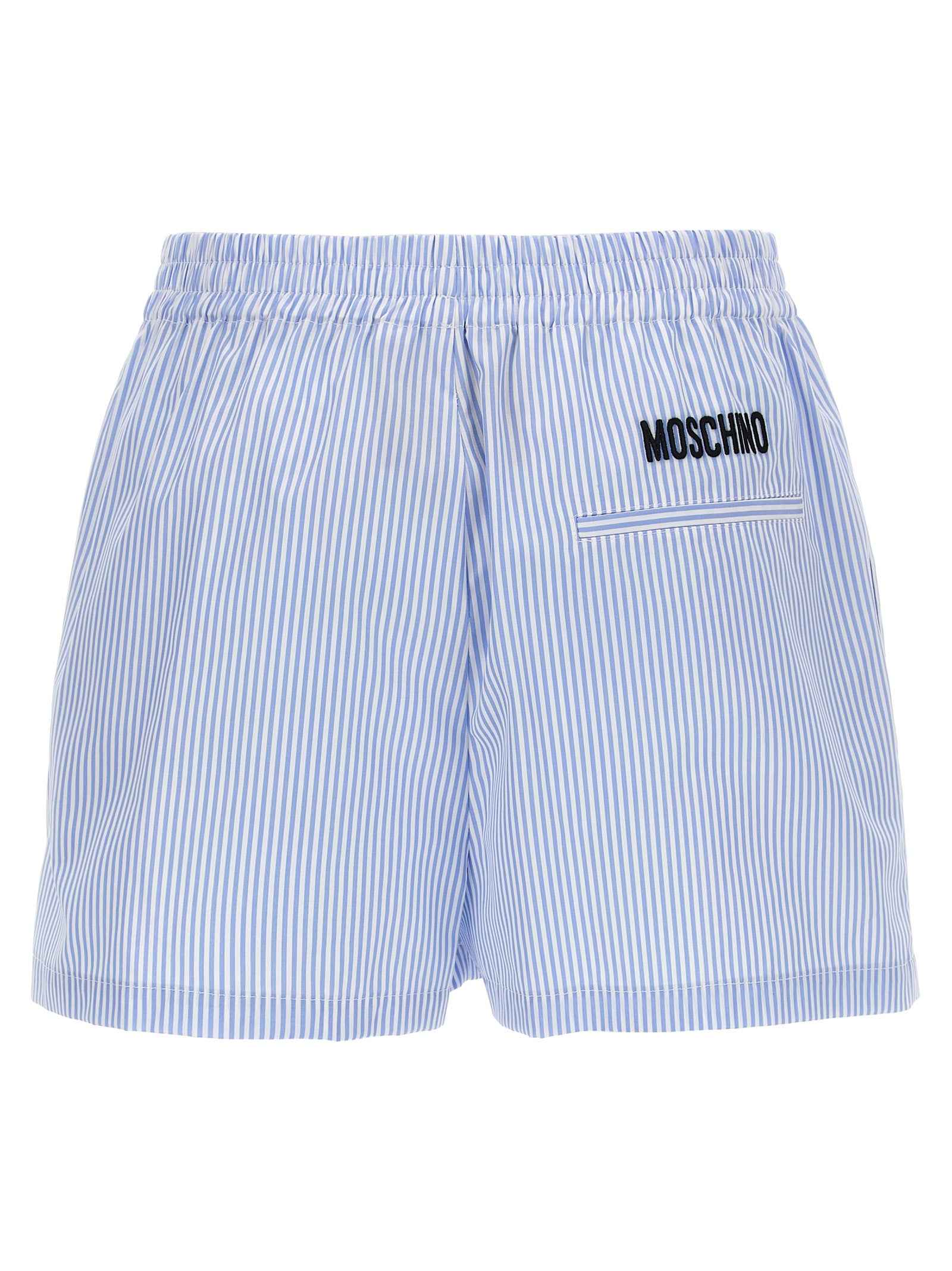Moschino Blue Cotton Bermuda Shorts