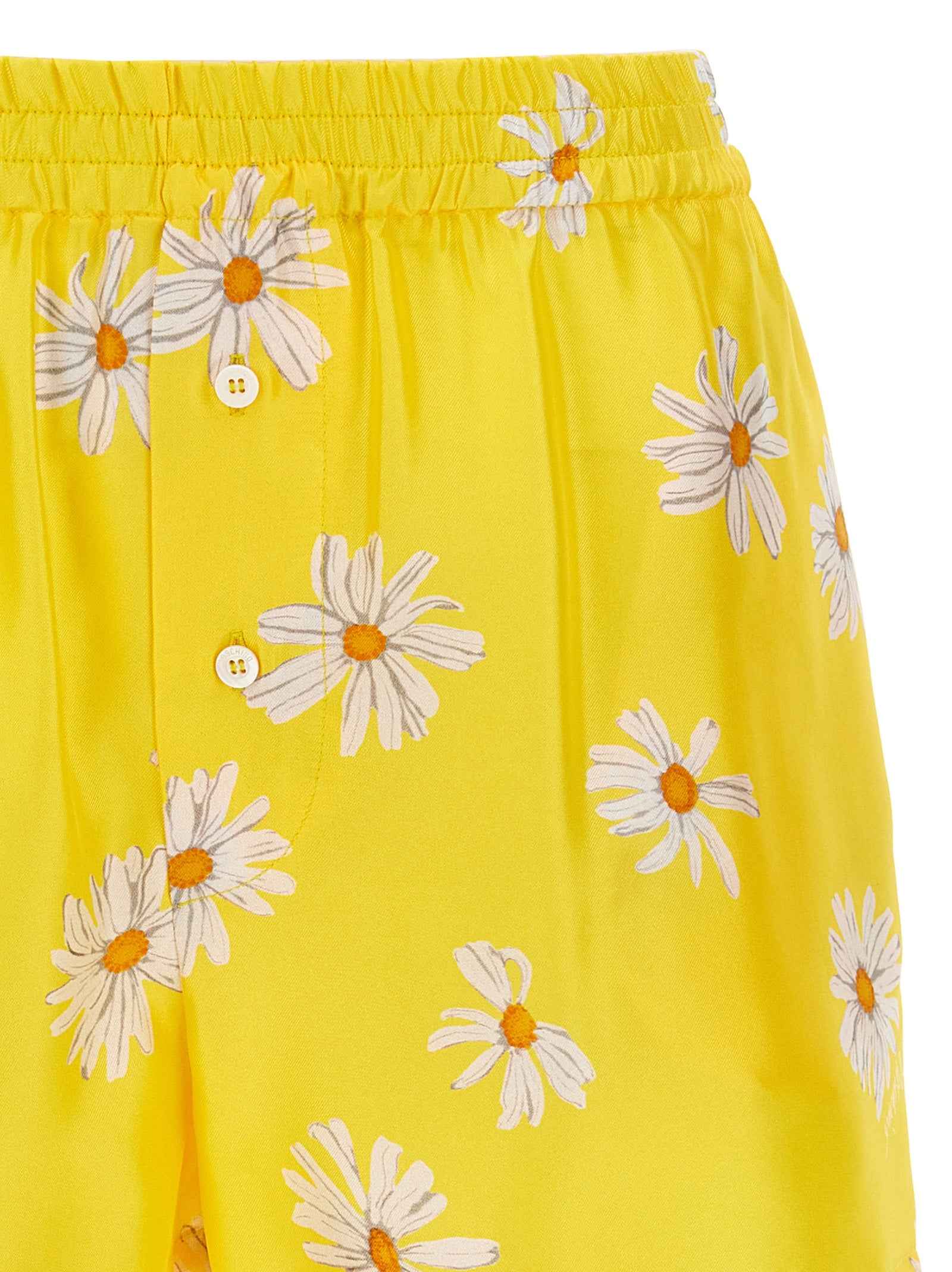 Moschino Bicolor Silk Bermuda Shorts