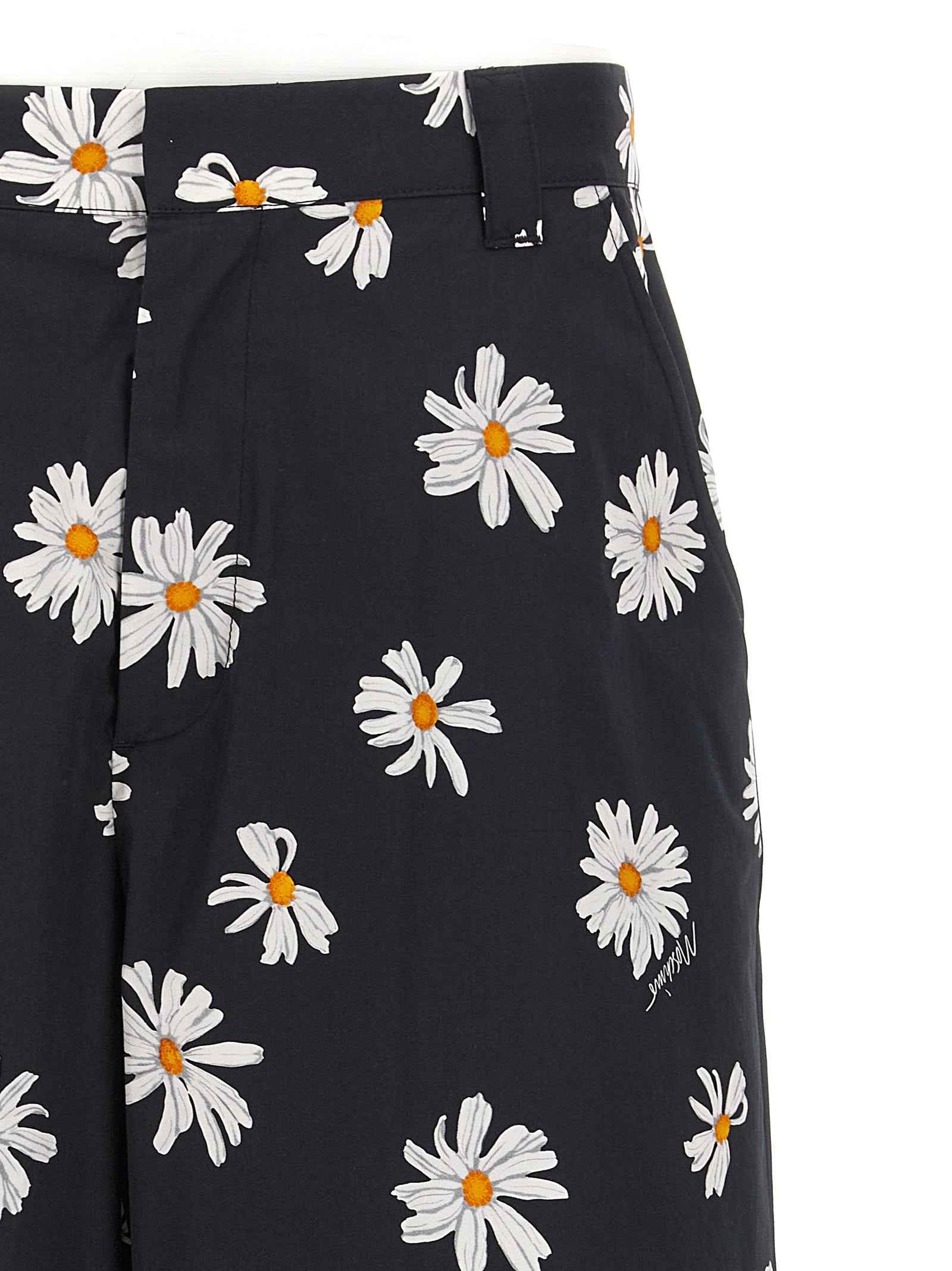 Moschino Black Cotton Bermuda Shorts