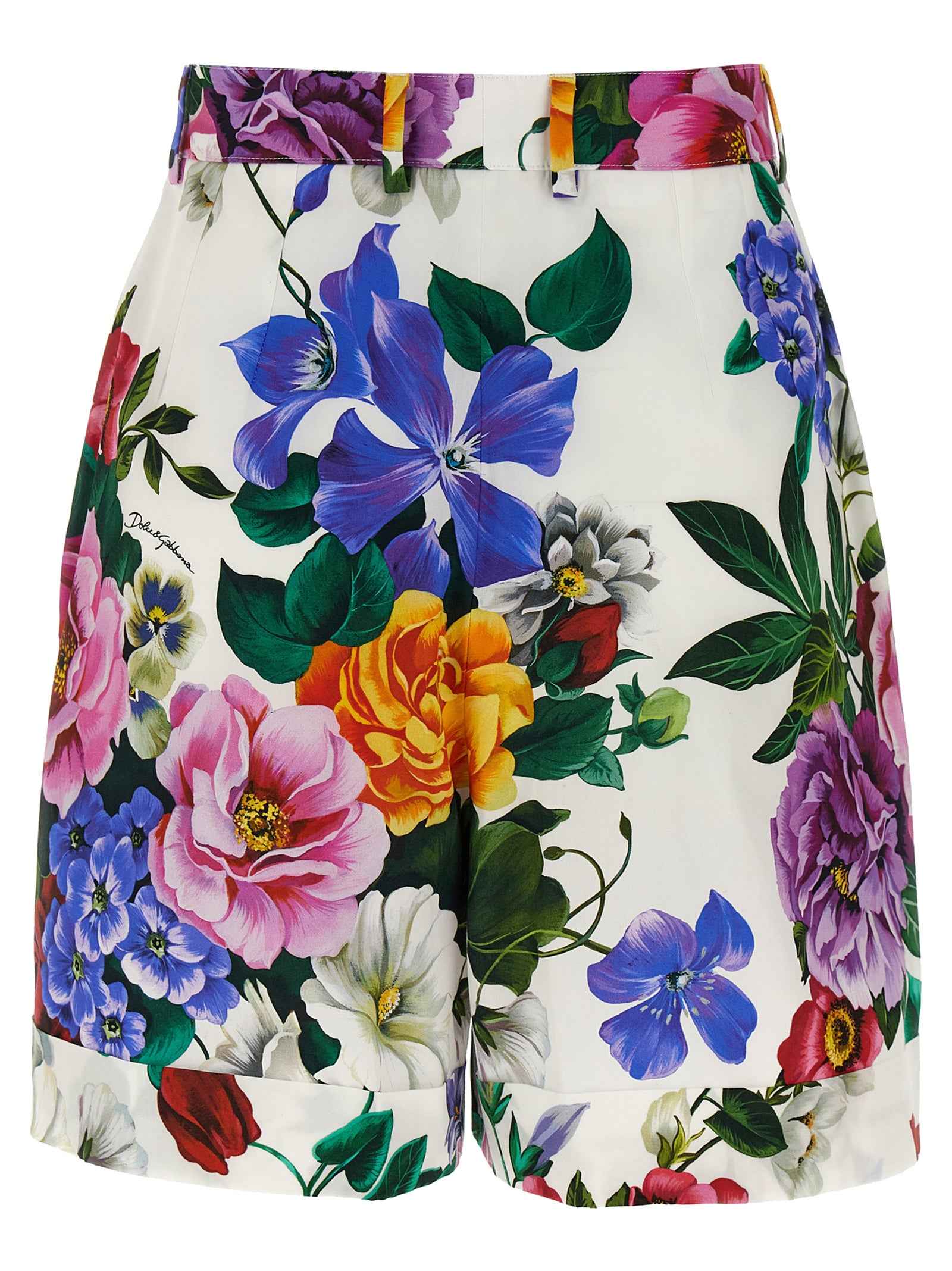 Dolce & Gabbana Multicolor Cotton Bermuda Shorts