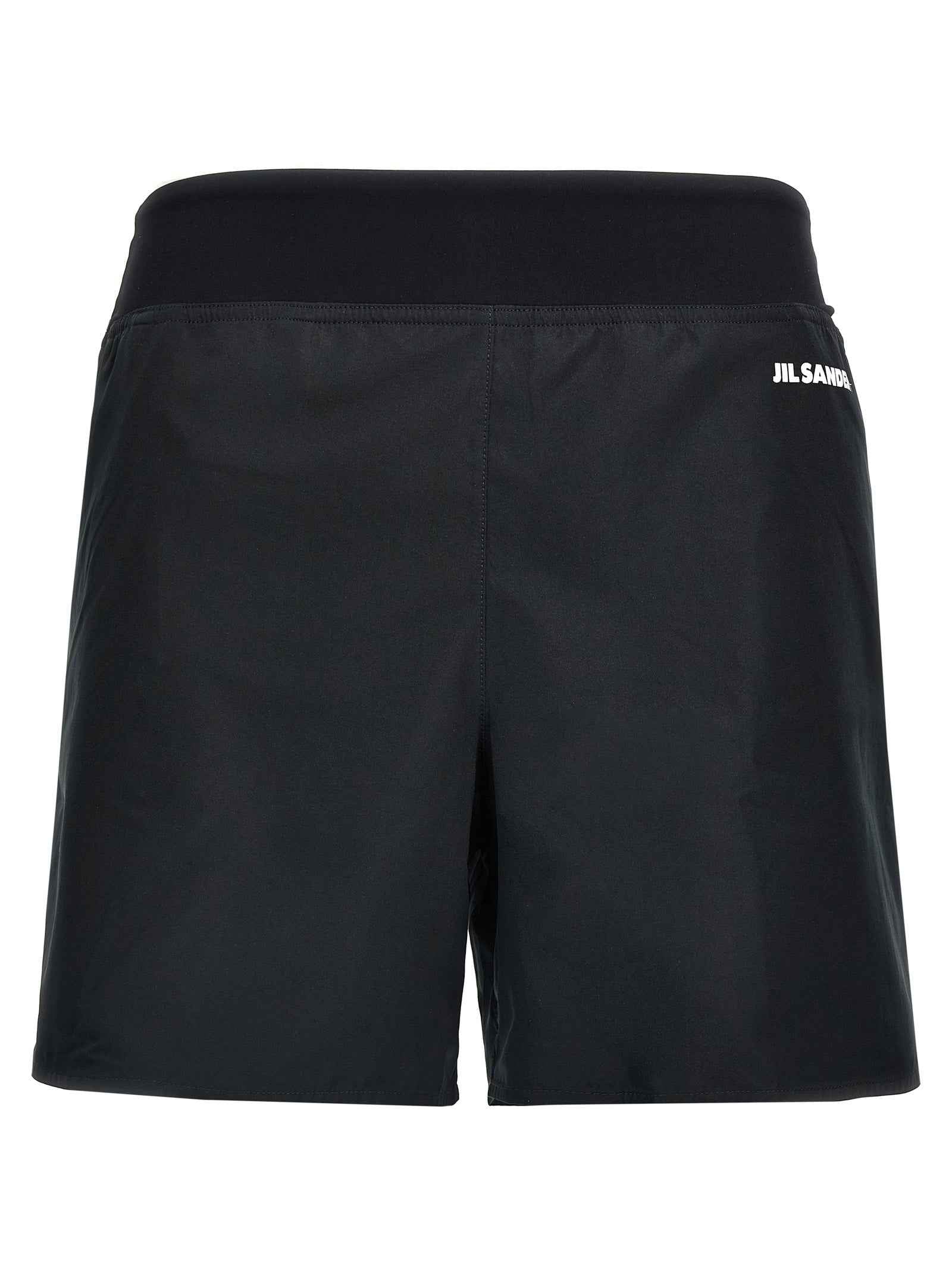 Jil Sander Black Polyester Bermuda Shorts