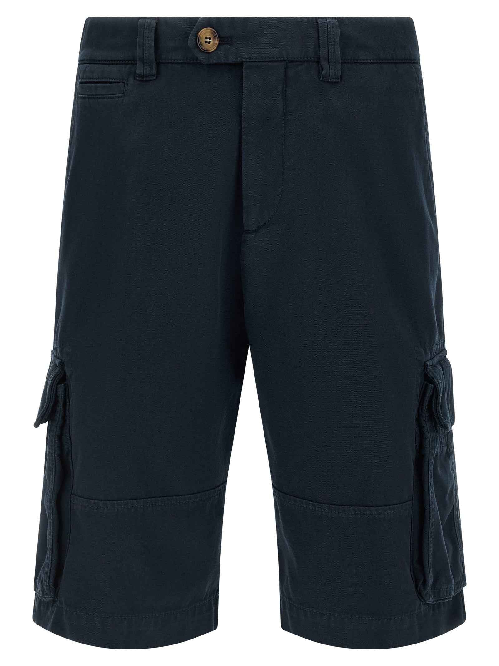 Brunello Cucinelli Blue Cotton Bermuda Shorts
