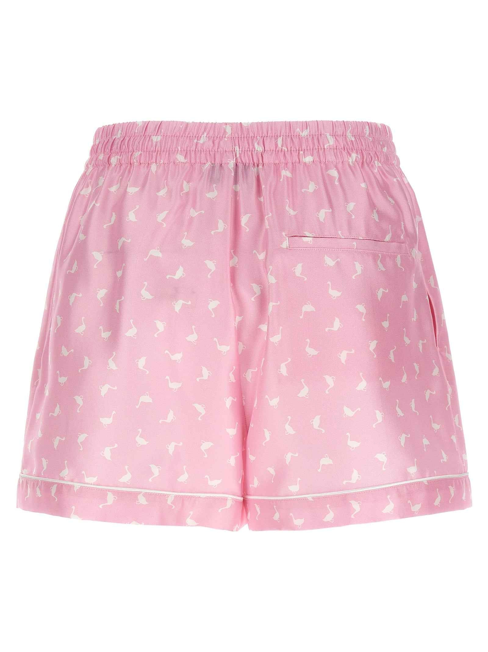 Moschino Multicolor Silk Bermuda Shorts