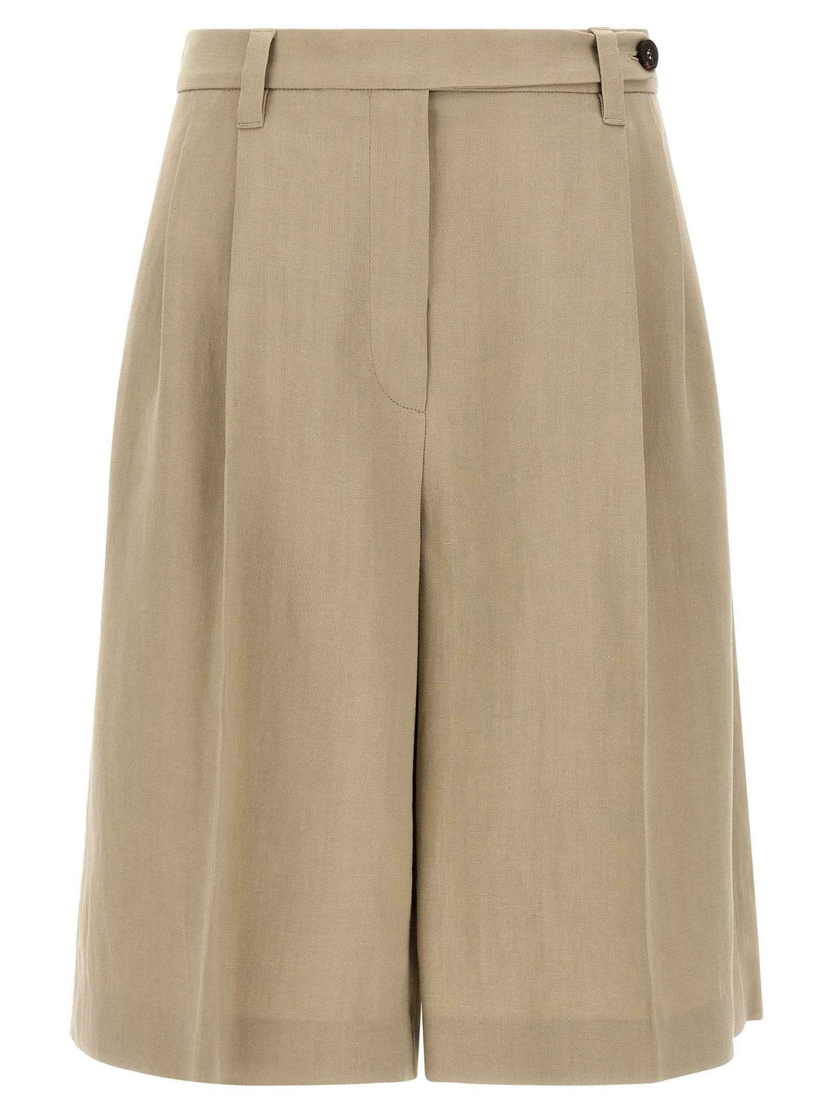 Brunello Cucinelli Beige Viscose Bermuda Shorts
