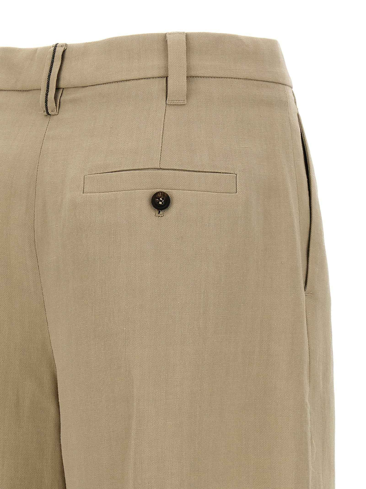 Brunello Cucinelli Beige Viscose Bermuda Shorts