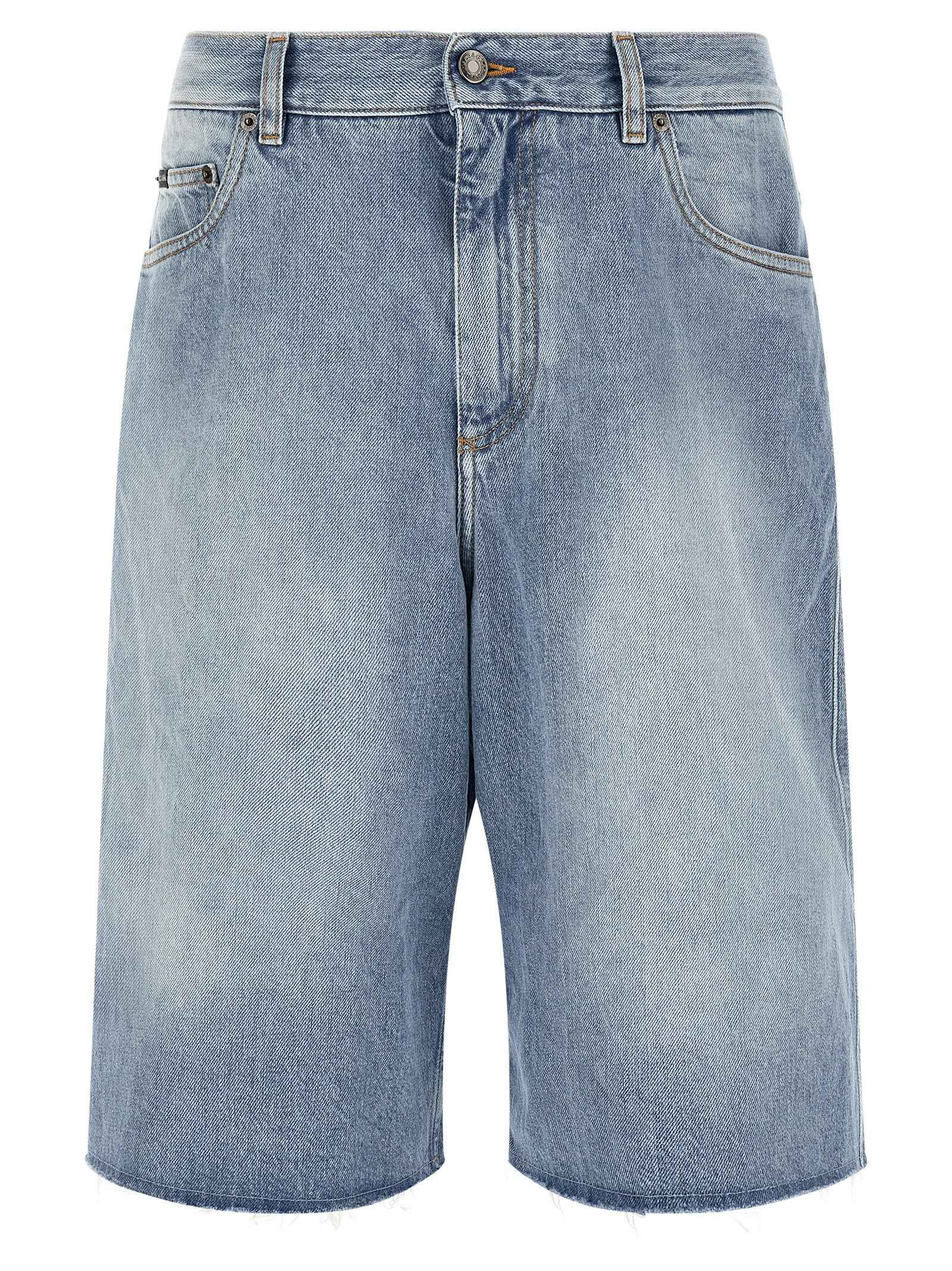 Dolce & Gabbana Blue Cotton Bermuda Shorts