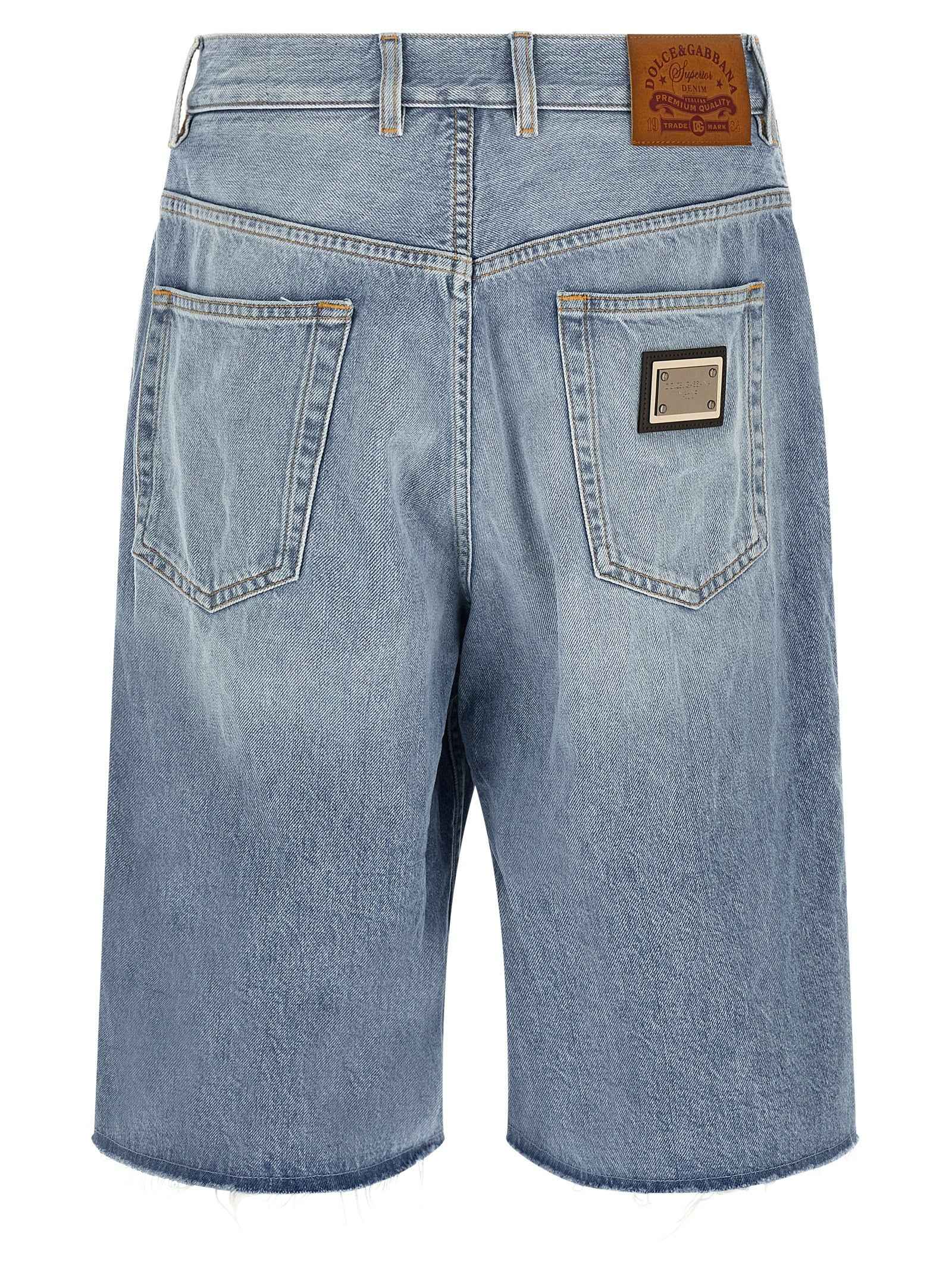 Dolce & Gabbana Blue Cotton Bermuda Shorts