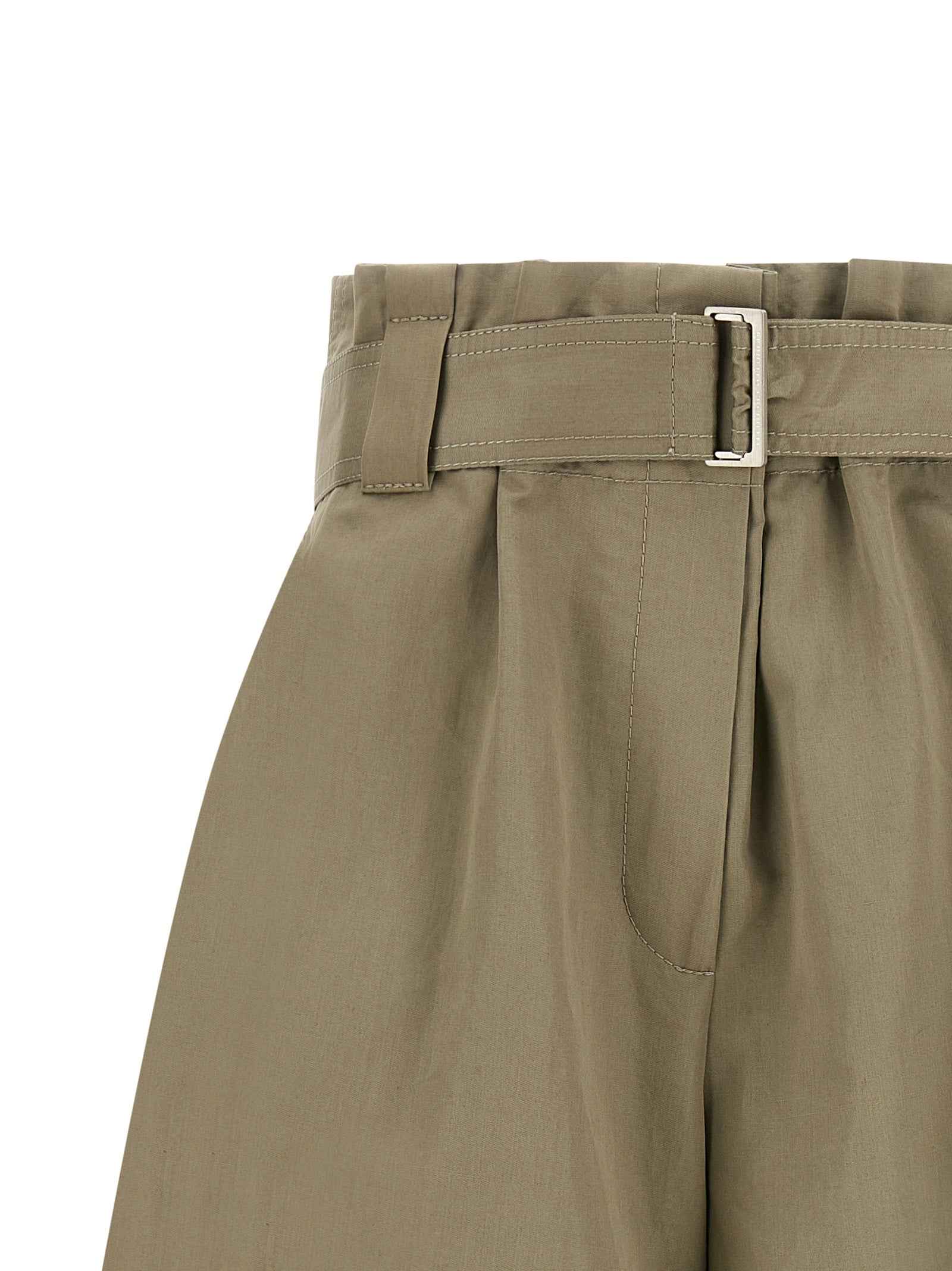 Brunello Cucinelli Bicolor Cotton Bermuda Shorts