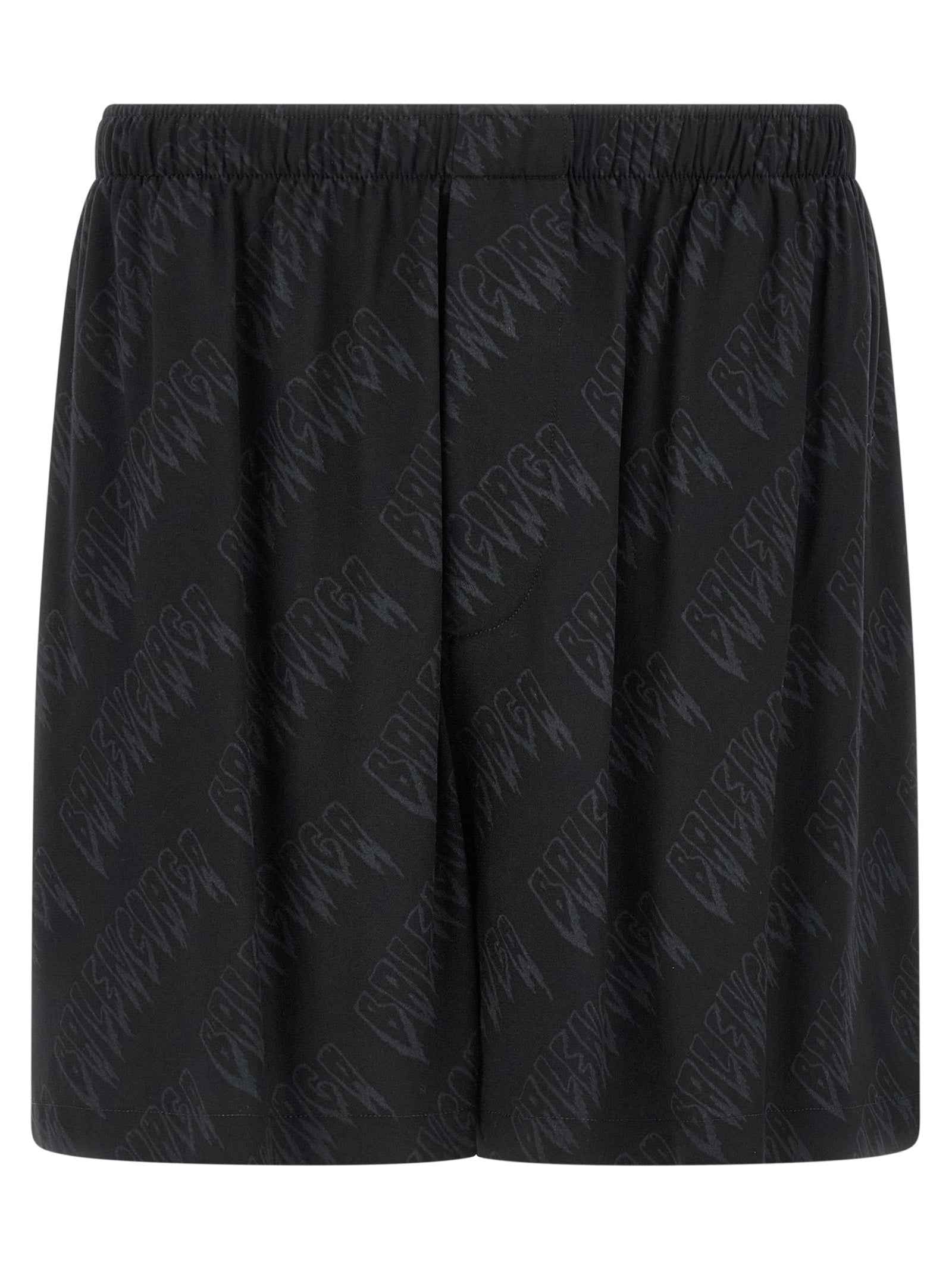Balenciaga Black Viscose Bermuda Shorts