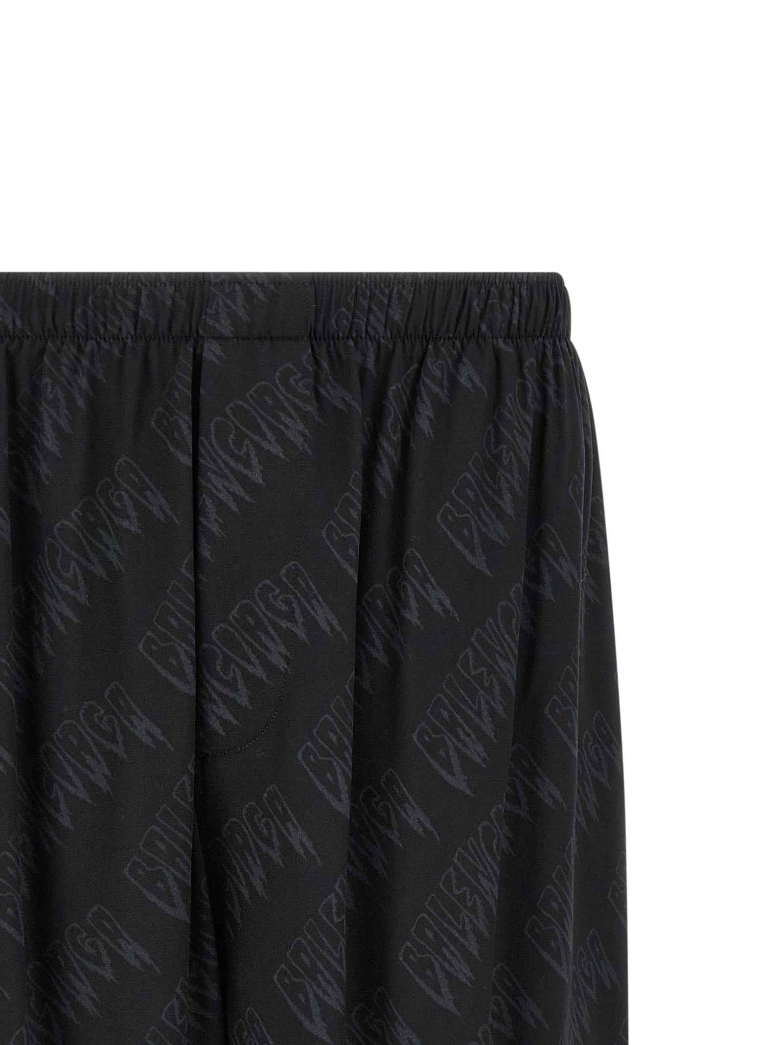 Balenciaga Black Viscose Bermuda Shorts
