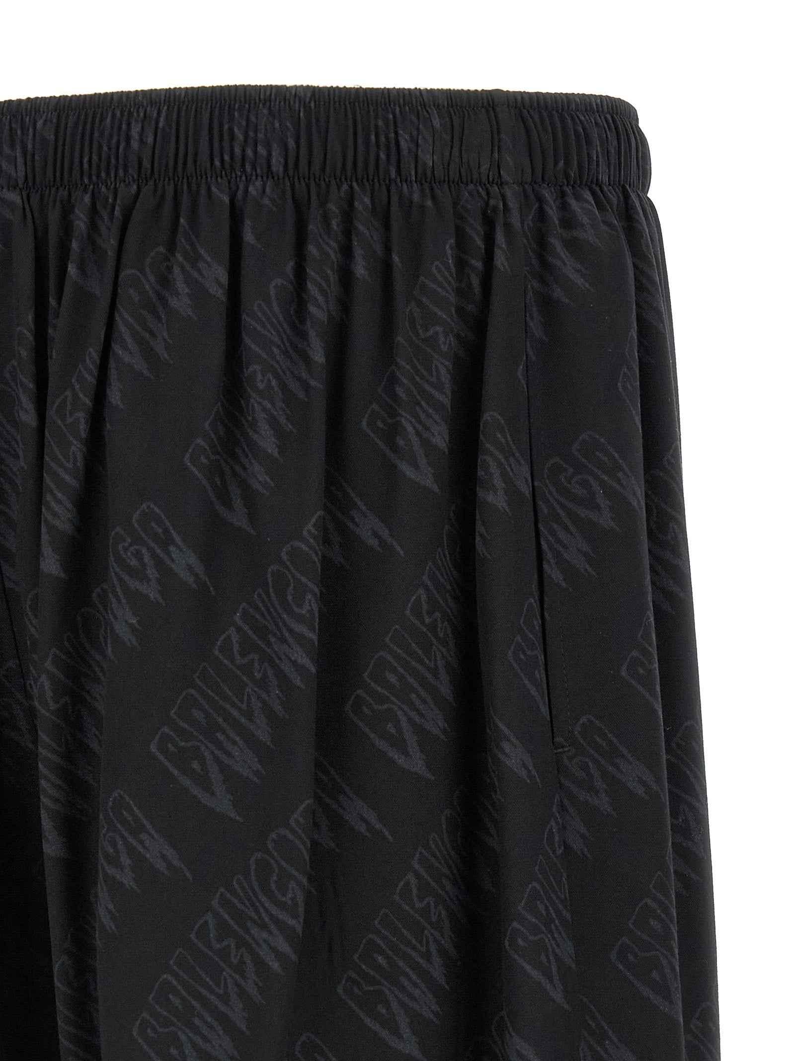 Balenciaga Black Viscose Bermuda Shorts