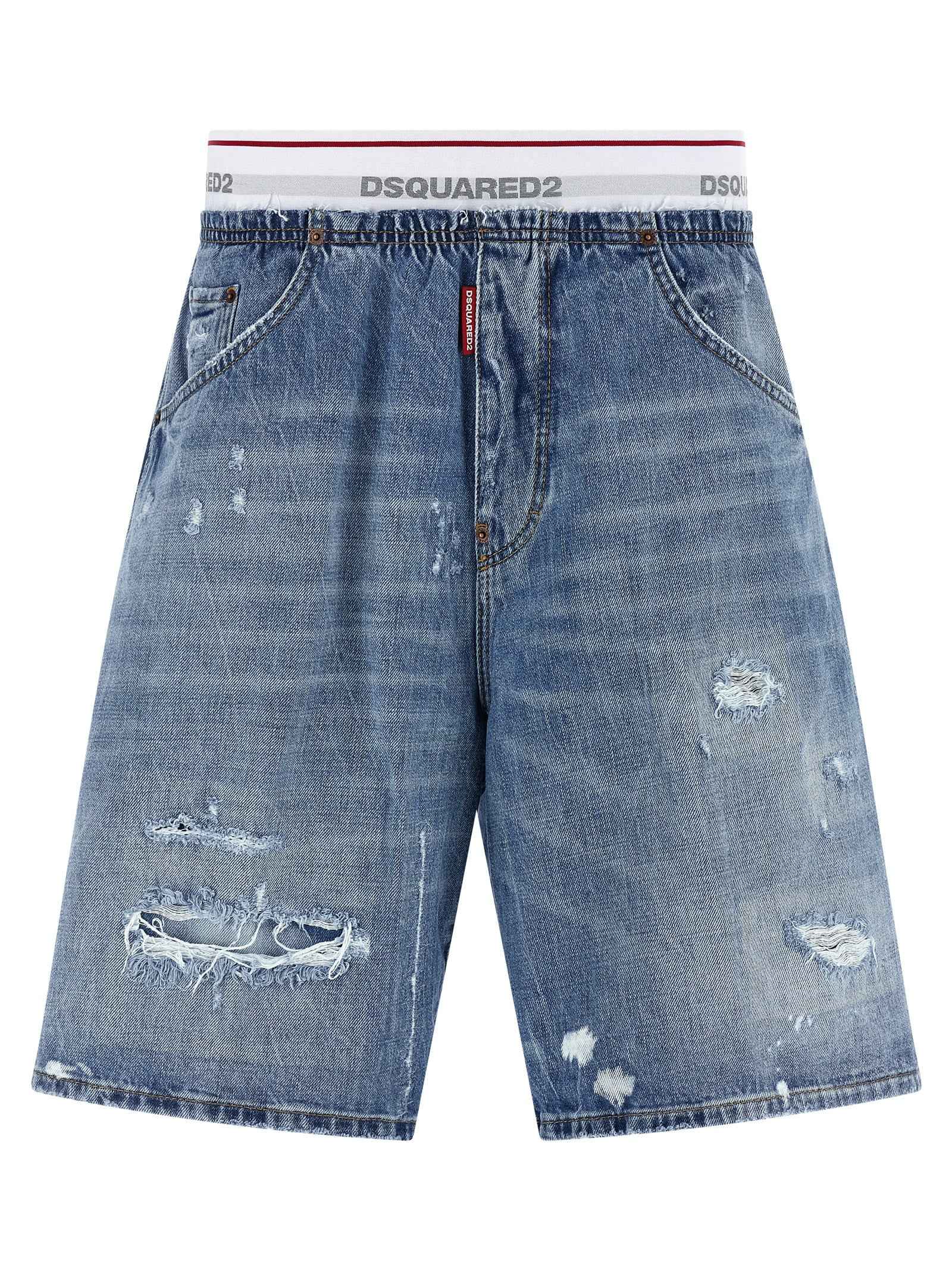 Dsquared² Blue Cotton Bermuda Shorts