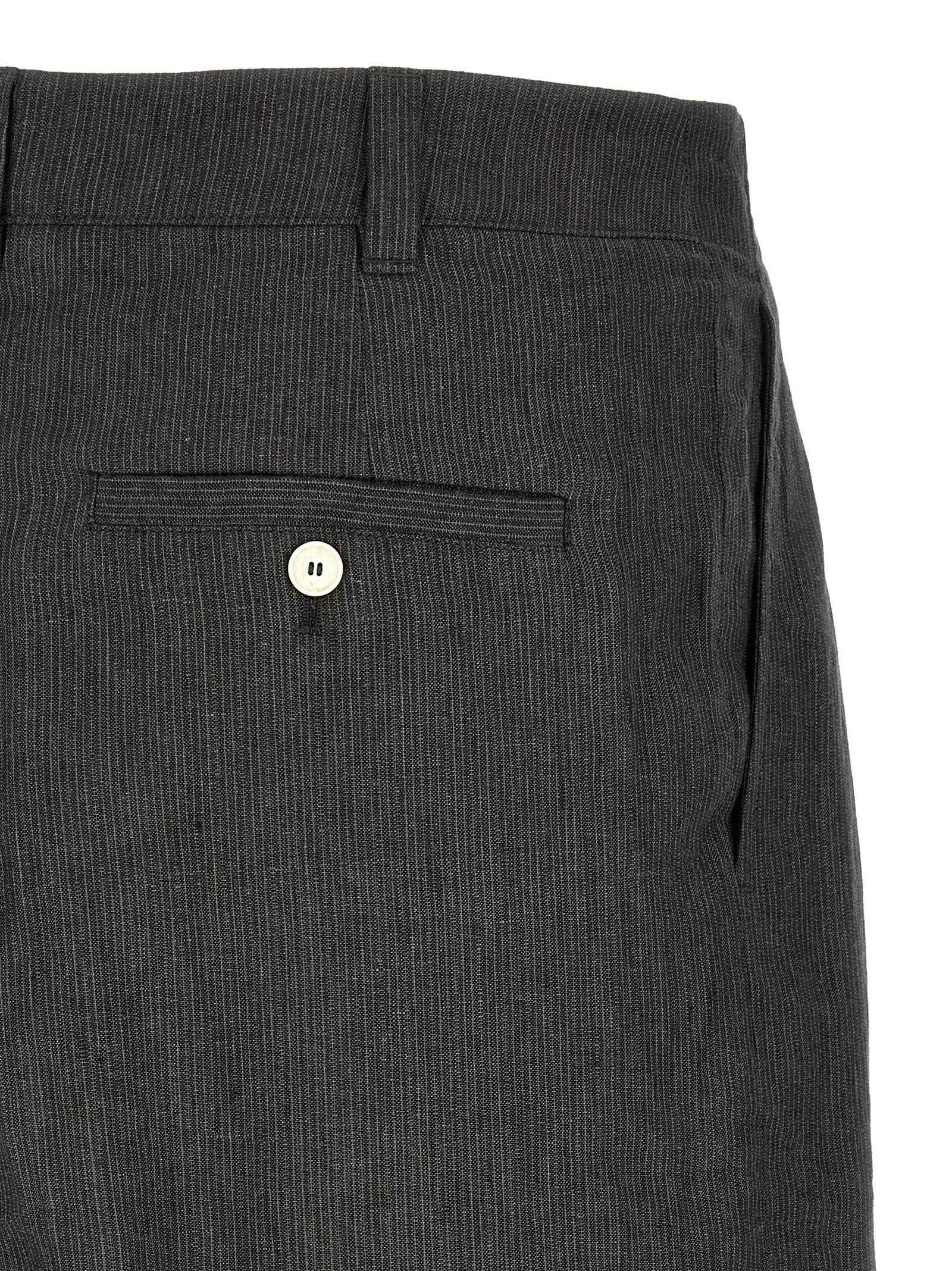 Jacquemus Gray Linen Bermuda Shorts
